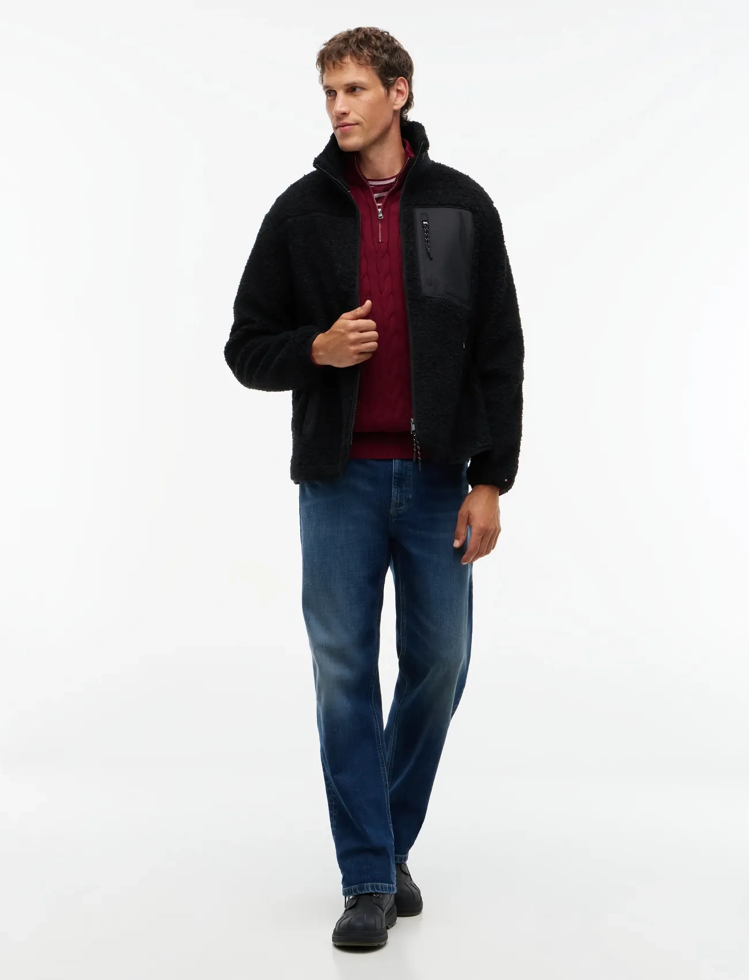 Tommy Hilfiger - TEDDY FLEECE ZIP THROUGH - fleece-pullover - black - 4