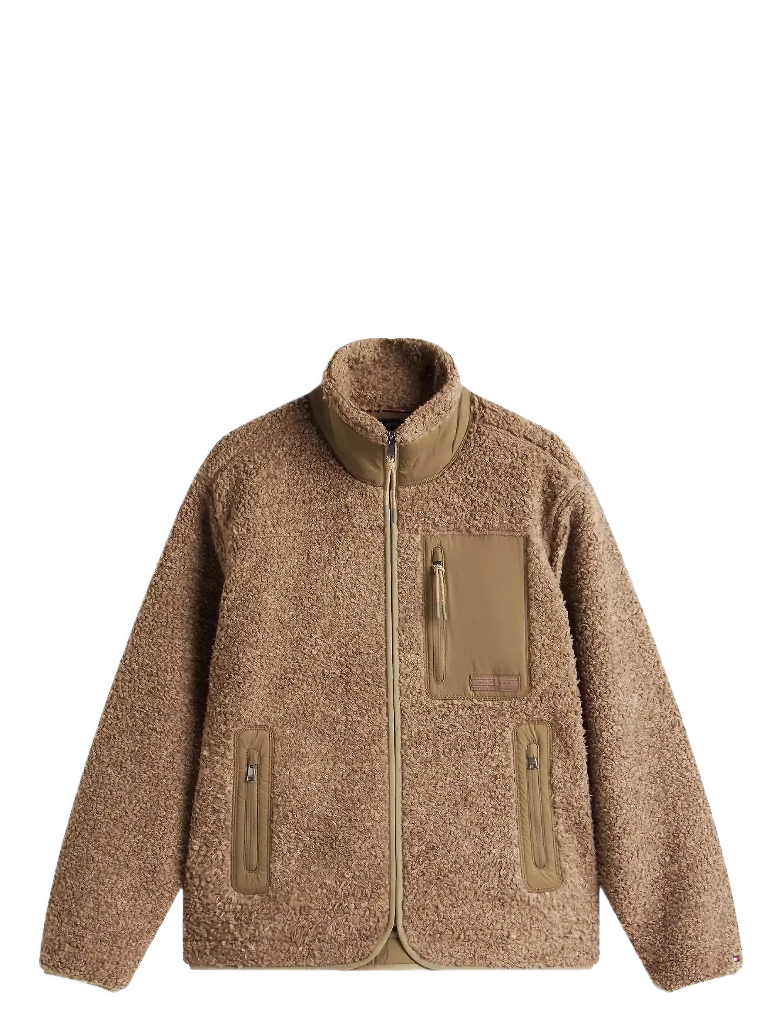 Tommy Hilfiger TEDDY FLEECE ZIP THROUGH - Jakid ja mantlid - COASTAL TAUPE / brown