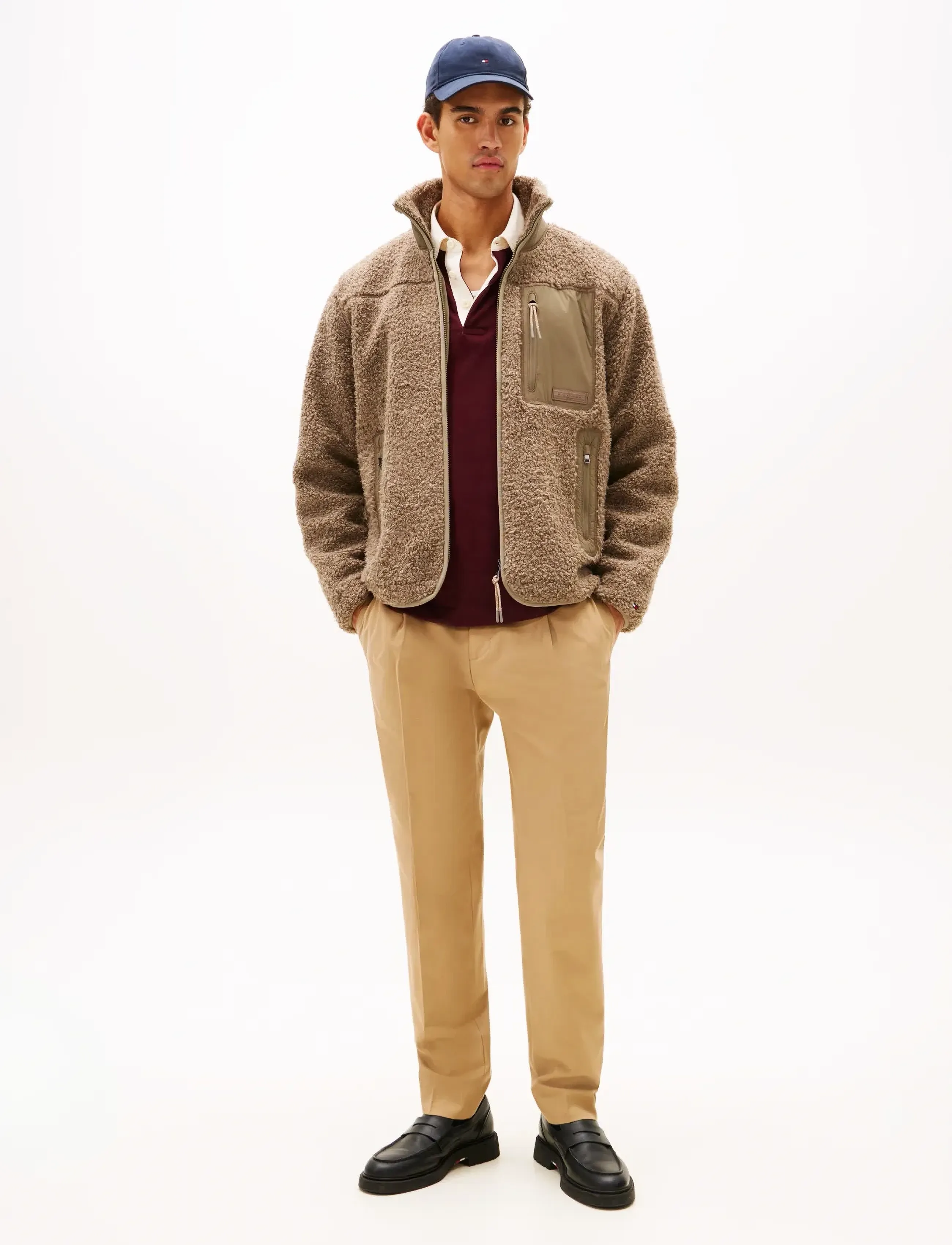 Tommy Hilfiger - TEDDY FLEECE ZIP THROUGH - vårjackor - coastal taupe - 2