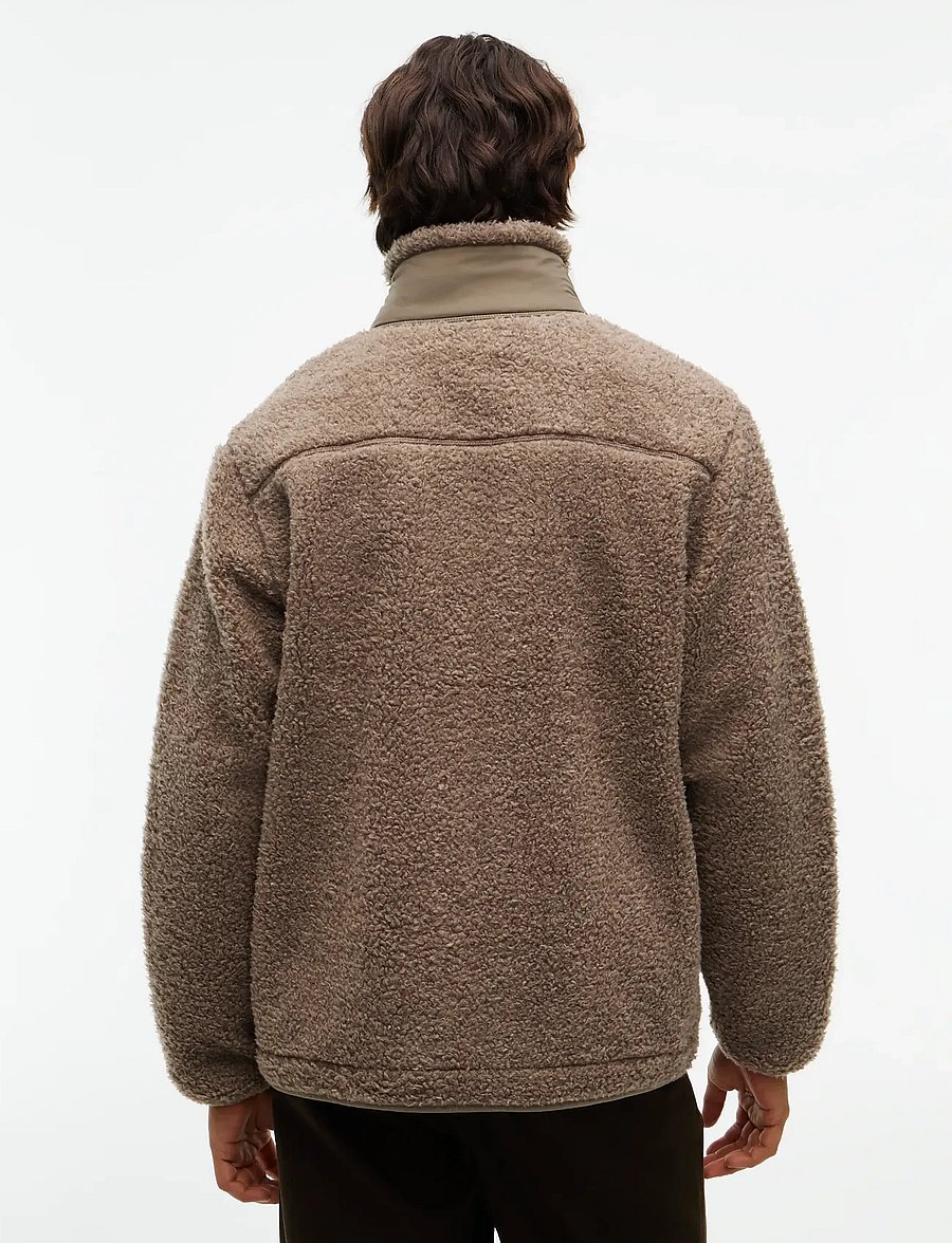 Tommy Hilfiger - TEDDY FLEECE ZIP THROUGH - fall jackets - coastal taupe - 2