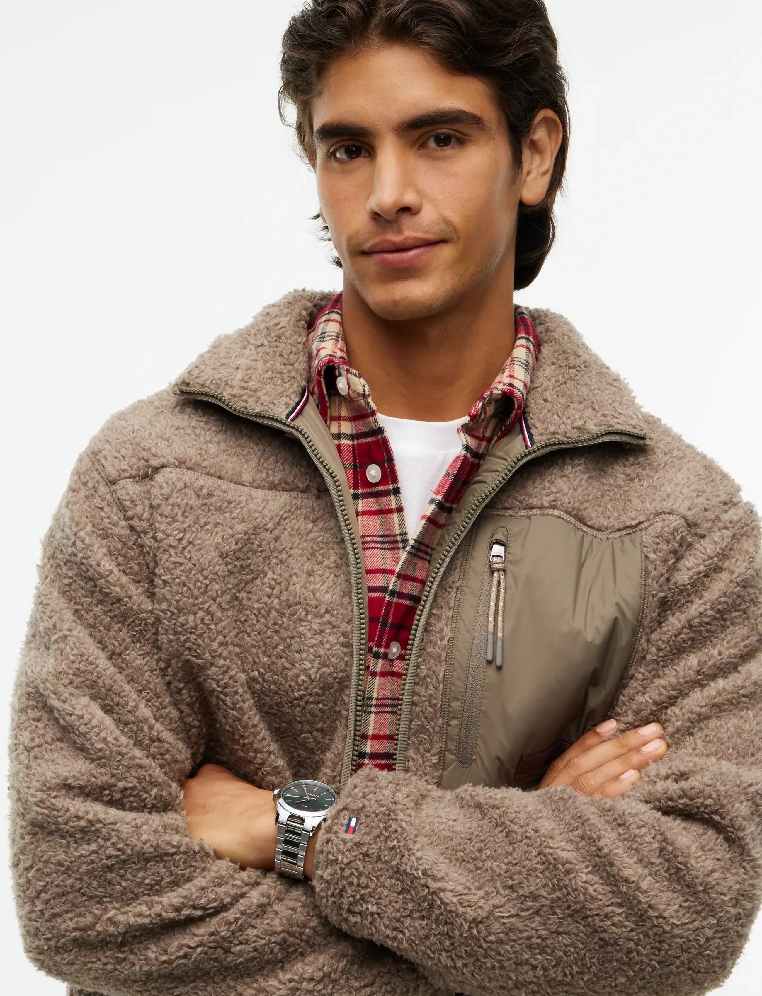 Tommy Hilfiger - TEDDY FLEECE ZIP THROUGH - fall jackets - coastal taupe - 3