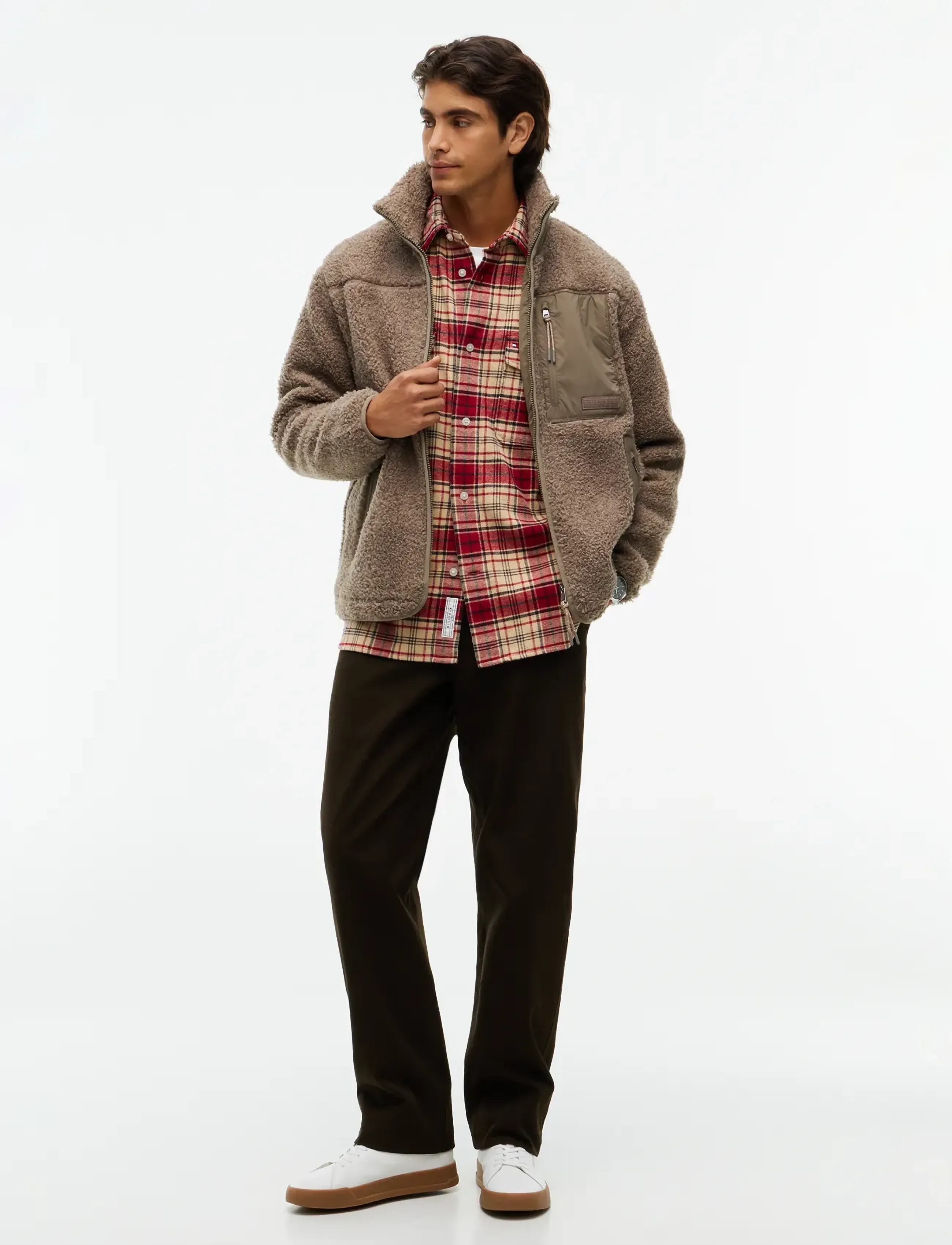 Tommy Hilfiger - TEDDY FLEECE ZIP THROUGH - fall jackets - coastal taupe - 4