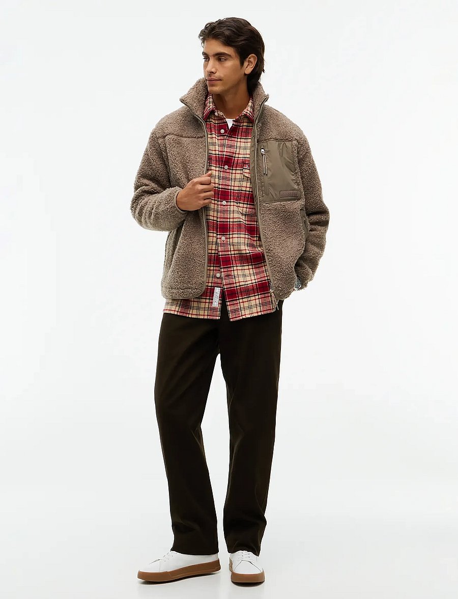 Tommy Hilfiger - TEDDY FLEECE ZIP THROUGH - fall jackets - coastal taupe - 4