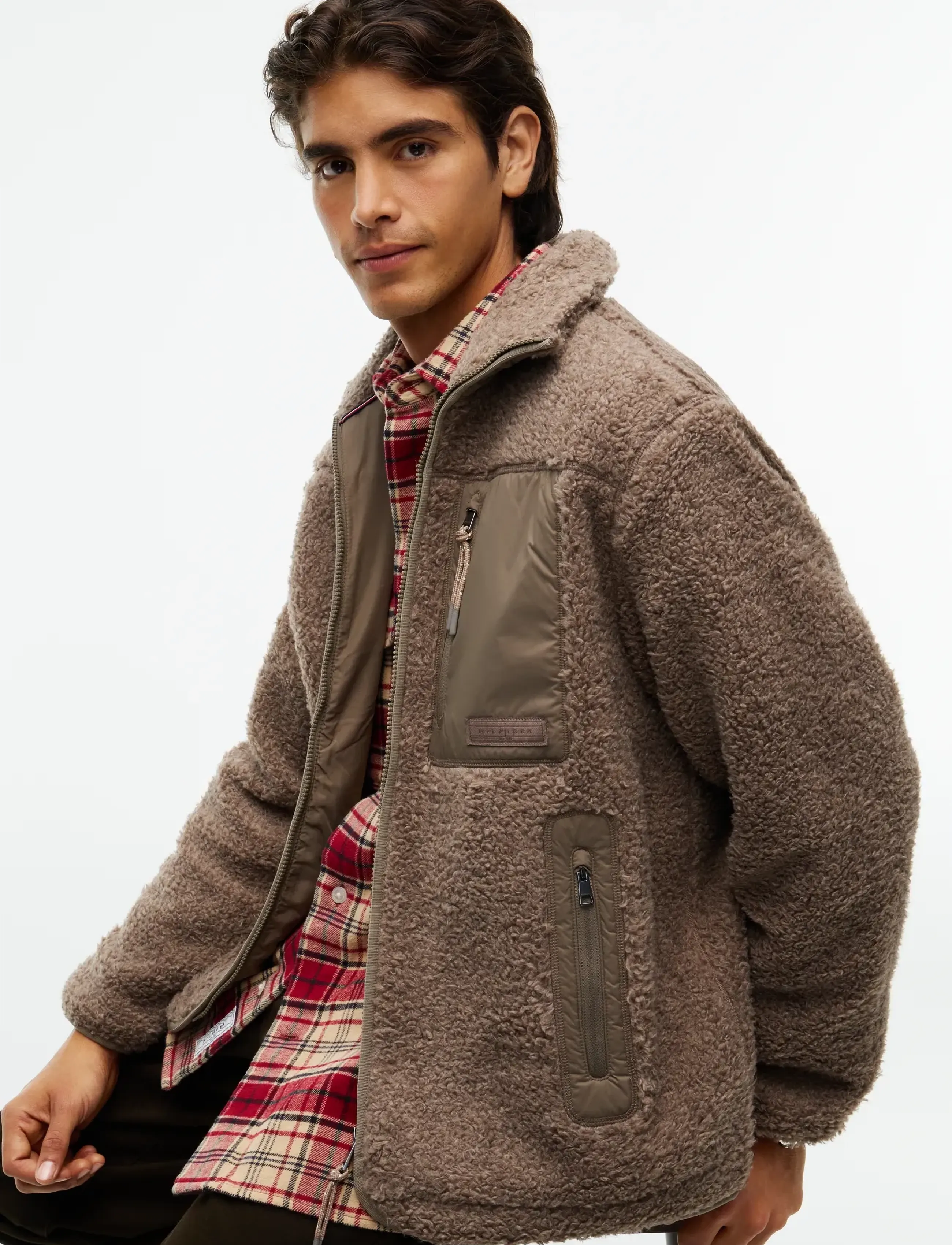 Tommy Hilfiger - TEDDY FLEECE ZIP THROUGH - fall jackets - coastal taupe - 5