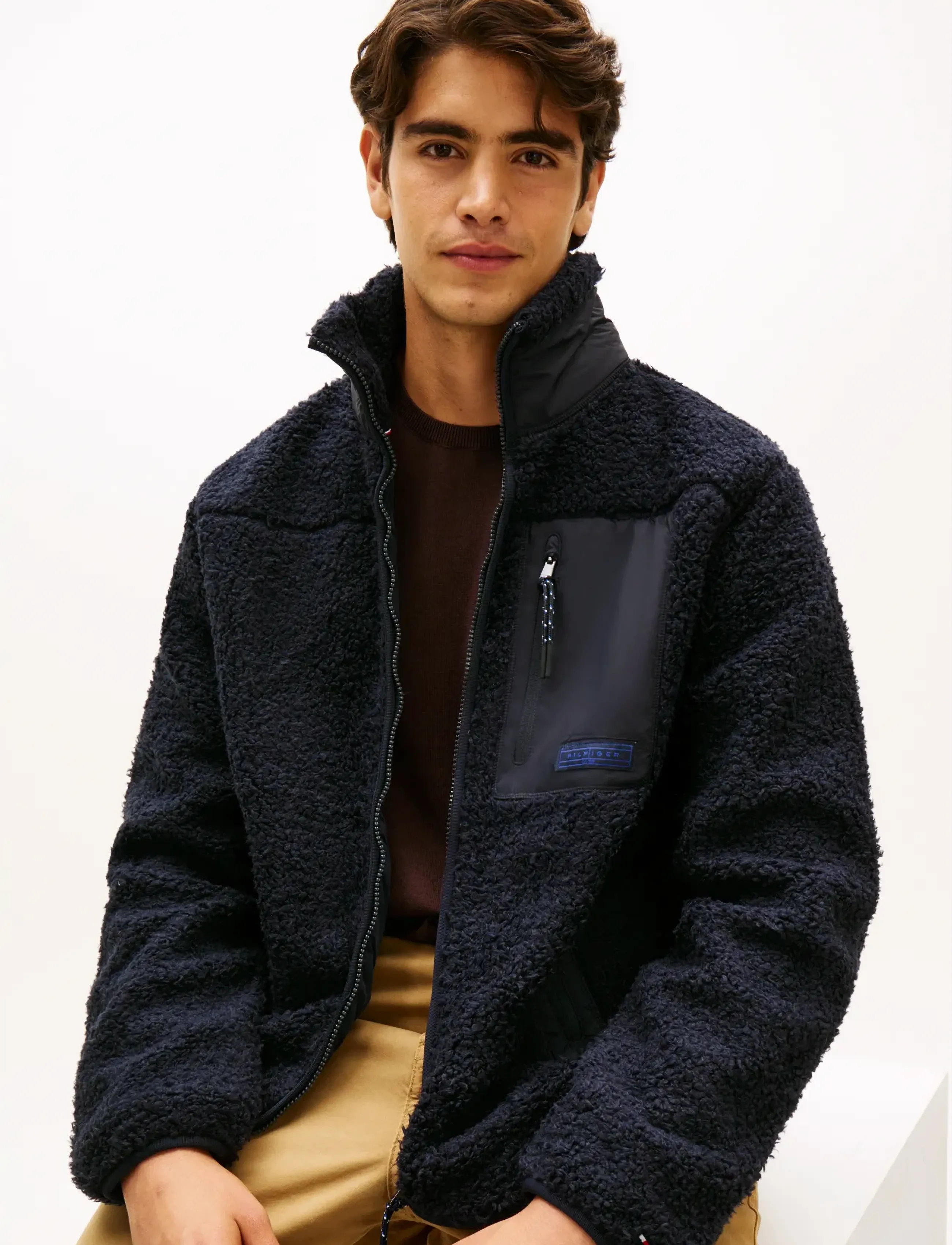 Tommy Hilfiger - TEDDY FLEECE ZIP THROUGH - vårjackor - desert sky - 5