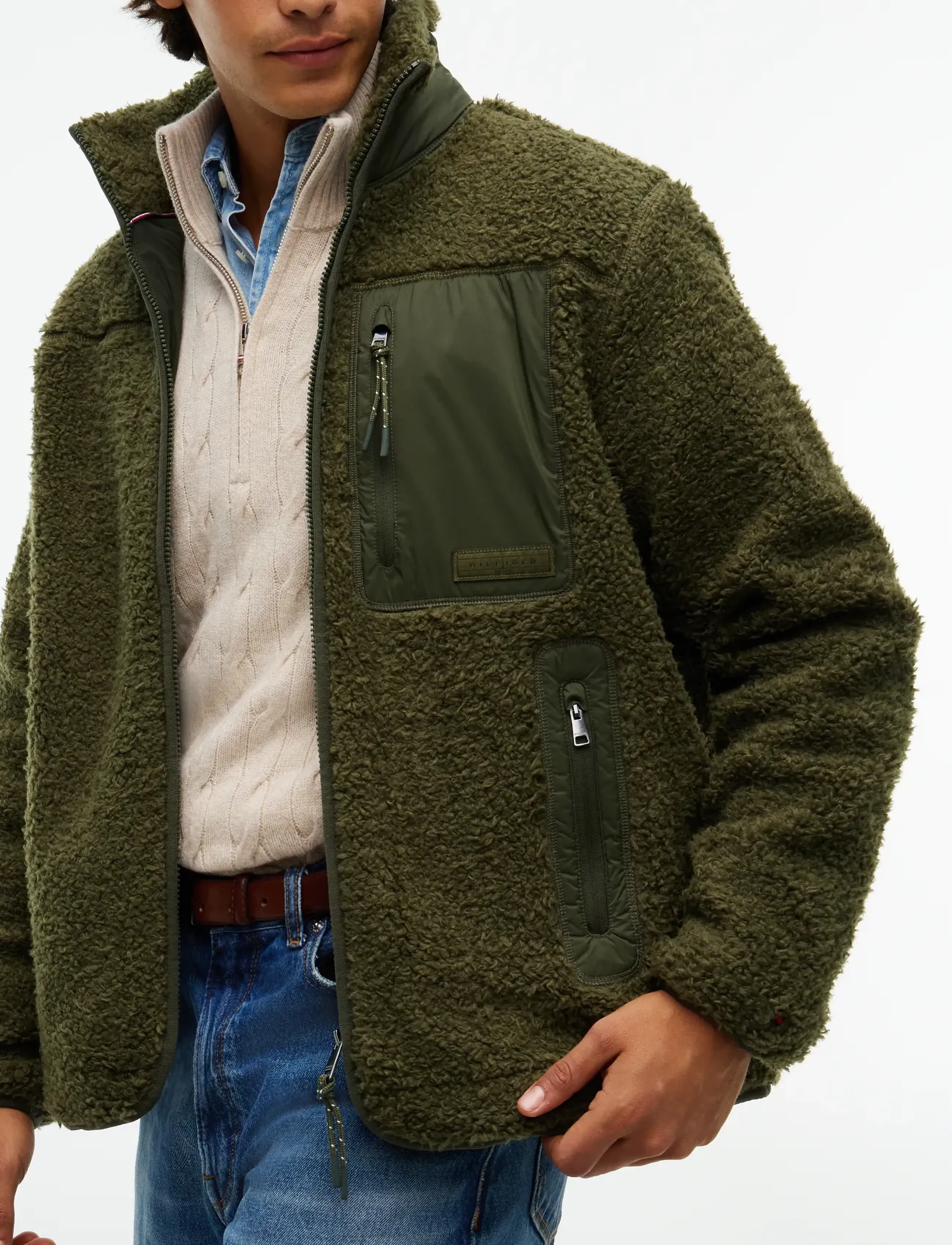 Tommy Hilfiger - TEDDY FLEECE ZIP THROUGH - fleece-pullover - huntsman green - 3