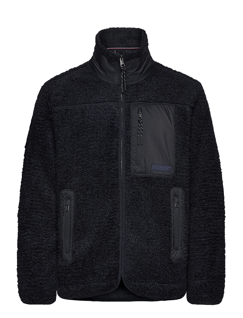 Tommy Hilfiger - TEDDY FLEECE ZIP THROUGH - frühlingsjacken - navy blue - 1