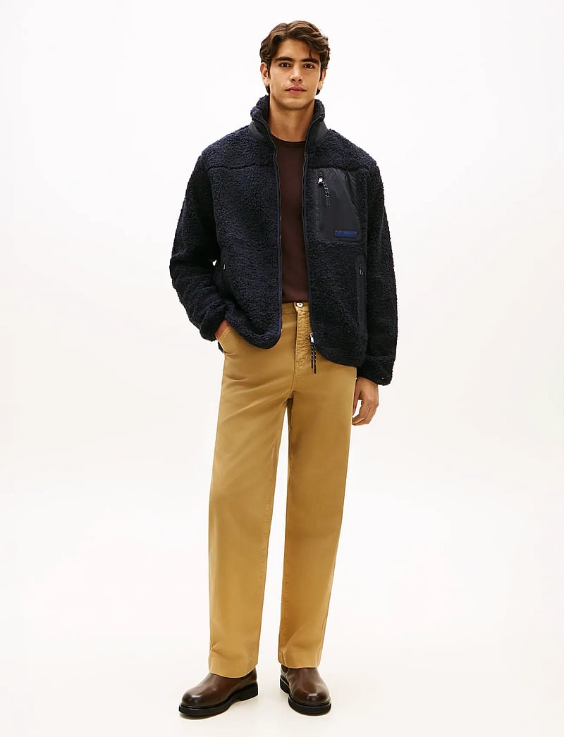 Tommy Hilfiger - TEDDY FLEECE ZIP THROUGH - frühlingsjacken - navy blue - 4