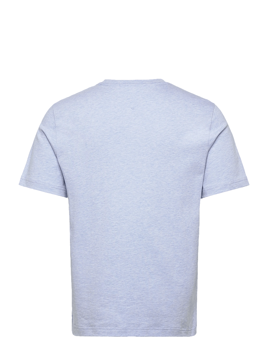 Tommy Hilfiger - HILFIGER SCRIPT NYC TEE - short-sleeved t-shirts - heathered blue - 2