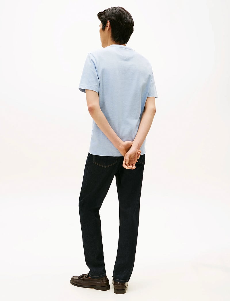 Tommy Hilfiger - HILFIGER SCRIPT NYC TEE - kortärmade t-shirts - heathered blue - 4