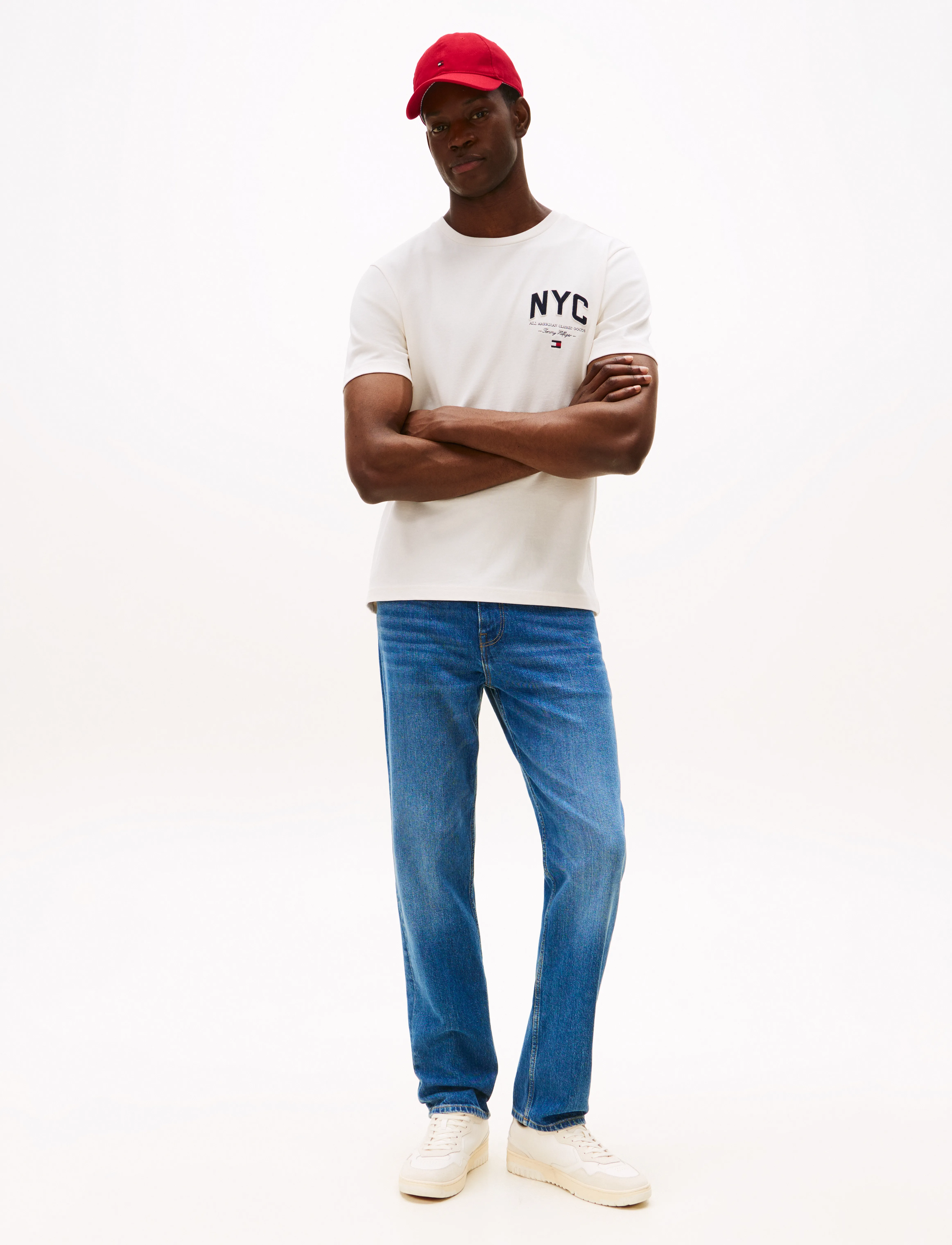 Tommy Hilfiger - HILFIGER SCRIPT NYC TEE - kortærmede t-shirts - ivory petal - 2