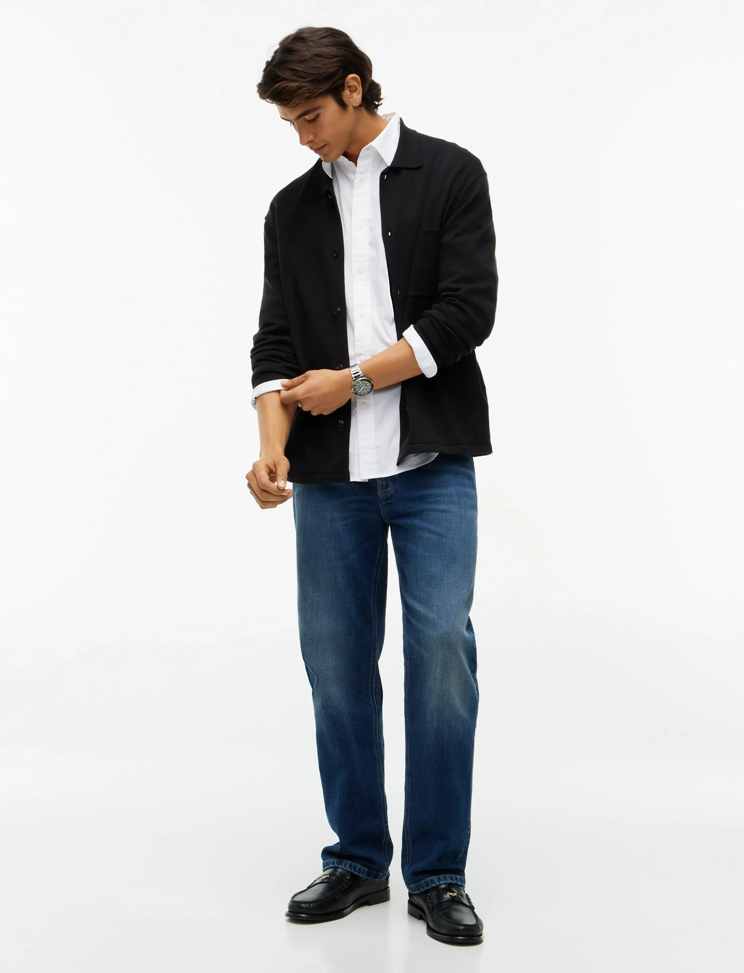 Tommy Hilfiger - ESSENTIAL COTTON LS OVER SHIRT - cardigans - black - 4