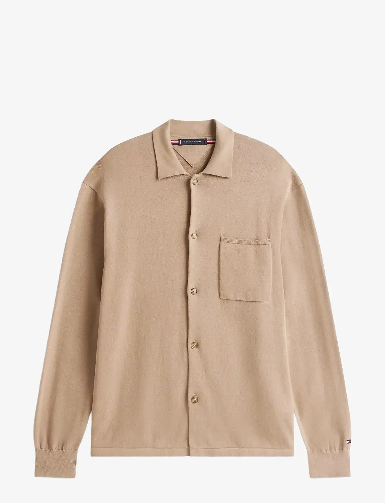 Tommy Hilfiger - ESSENTIAL COTTON LS OVER SHIRT - cardigans - coastal taupe - 1