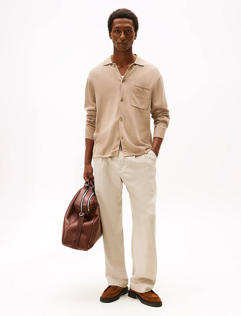 Tommy Hilfiger - ESSENTIAL COTTON LS OVER SHIRT - cardigans - coastal taupe - 2