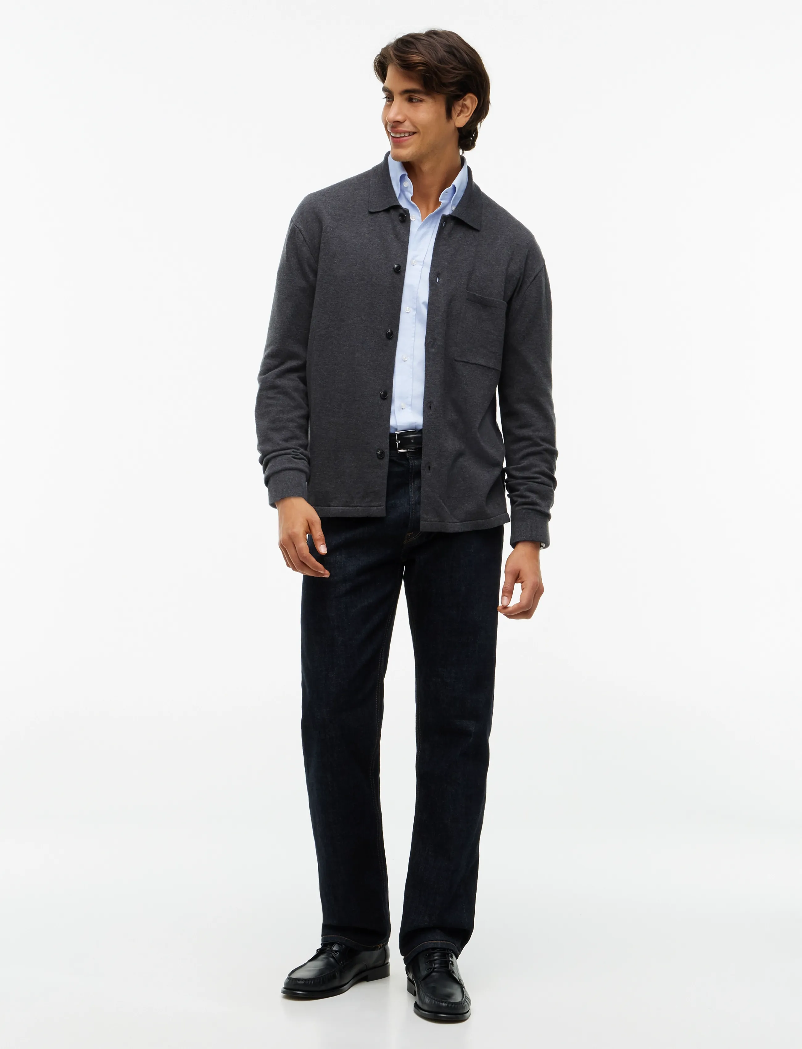 Tommy Hilfiger - ESSENTIAL COTTON LS OVER SHIRT - Überhemden - dark grey heather - 4