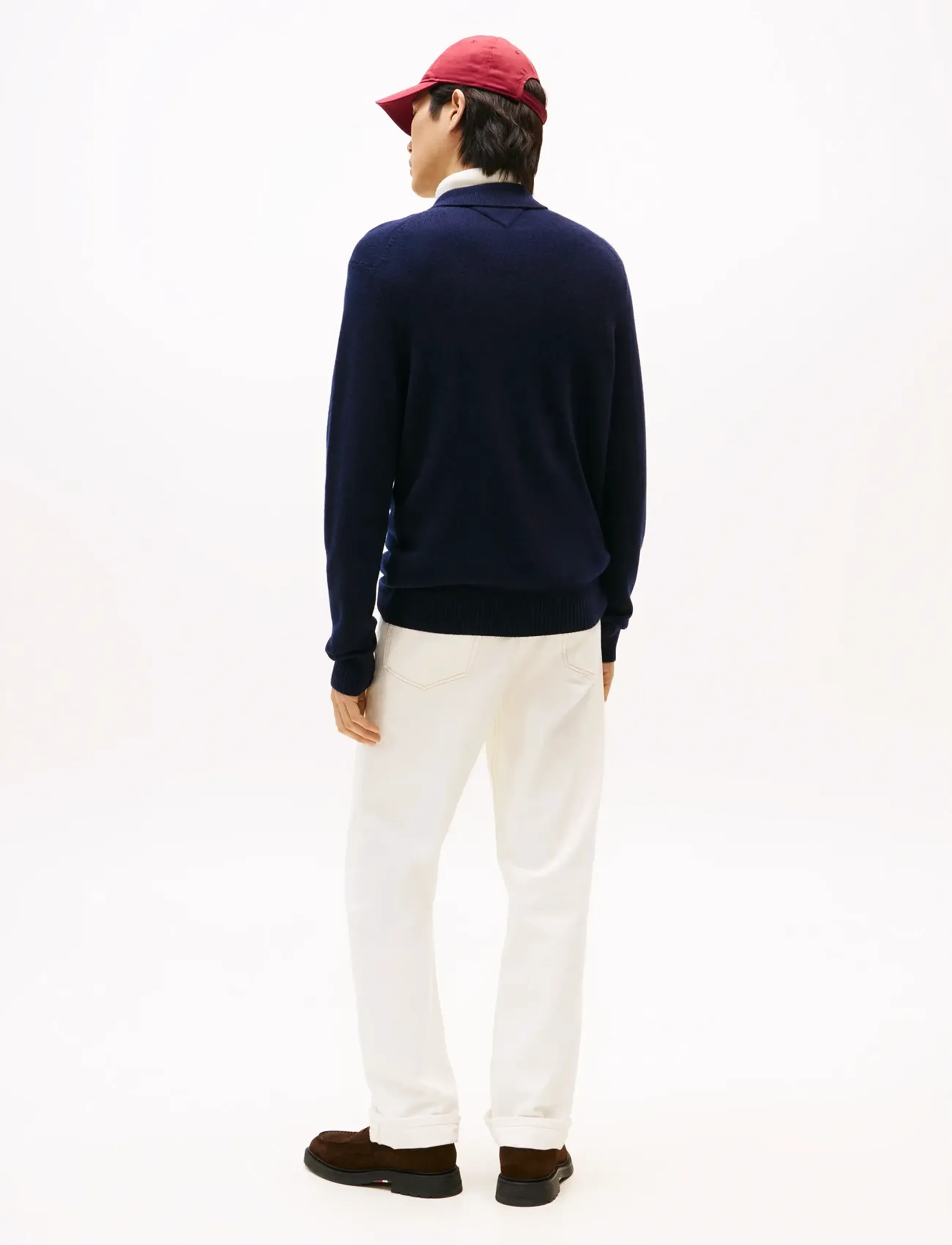 Tommy Hilfiger - LAMBSWOOL ZIP POLO - halfzip strik - desert sky - 4
