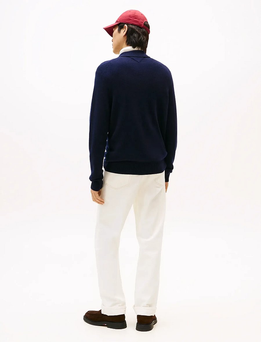 Tommy Hilfiger - LAMBSWOOL ZIP POLO - pulls demi-zippés - desert sky - 4