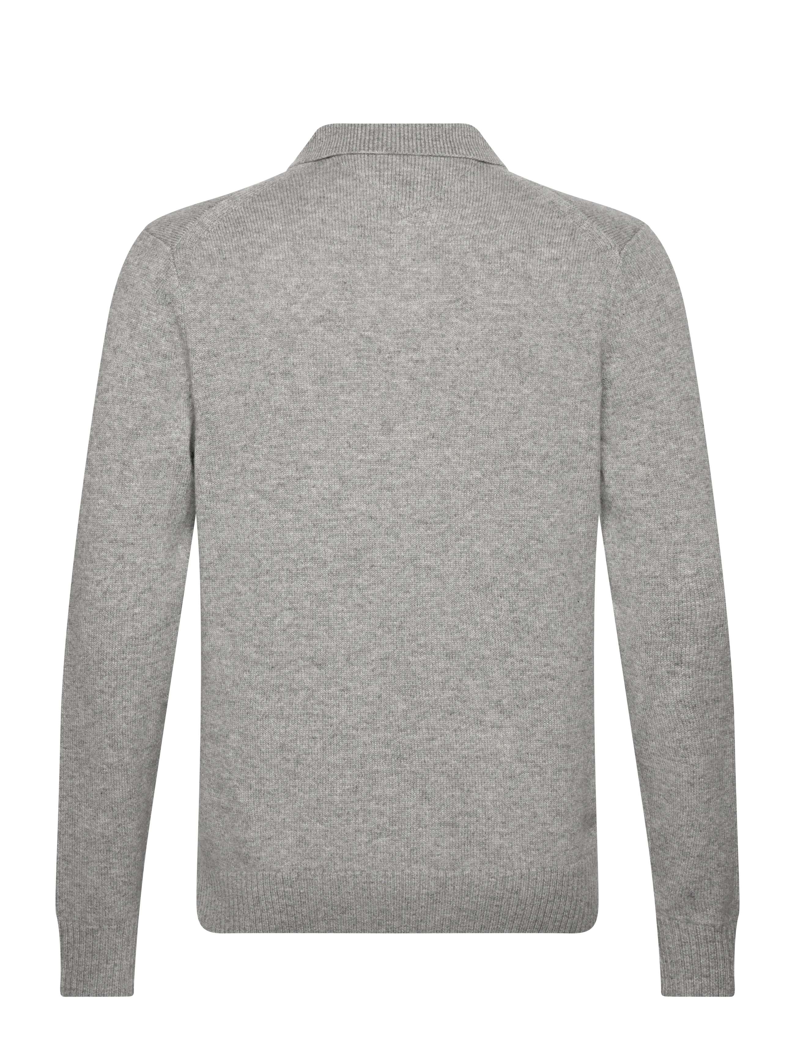 Tommy Hilfiger - LAMBSWOOL ZIP POLO - halfzip strik - light grey heather - 2