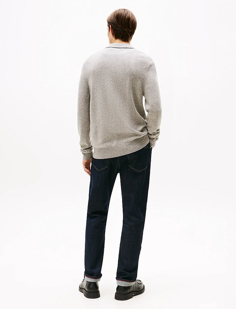Tommy Hilfiger - LAMBSWOOL ZIP POLO - pulls demi-zippés - light grey heather - 4