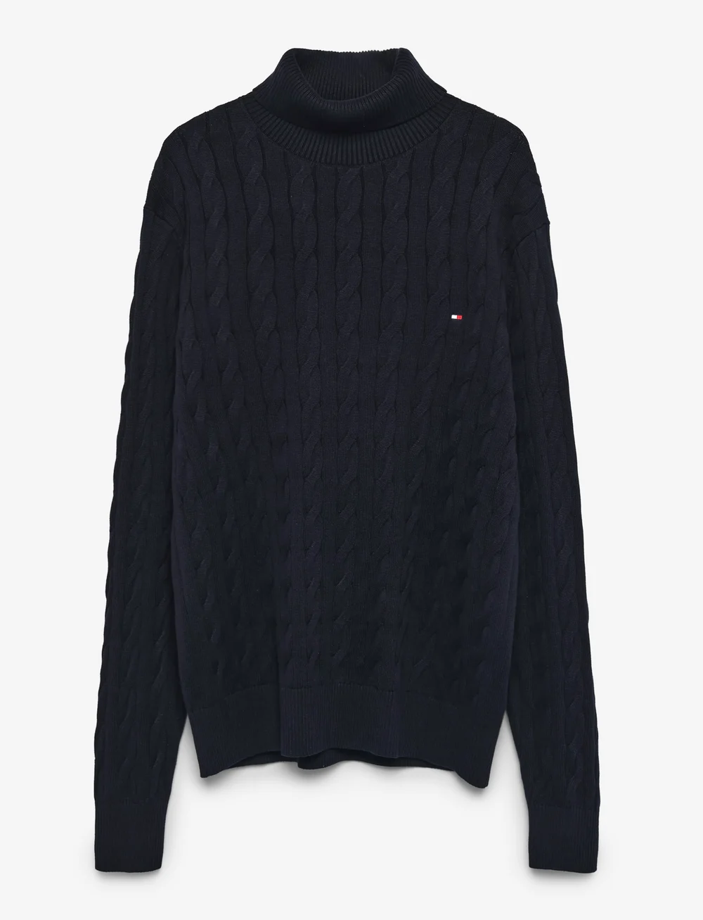 Tommy Hilfiger - CLASSIC COTTON CABLE ROLL NECK - rullekraver - desert sky - 1