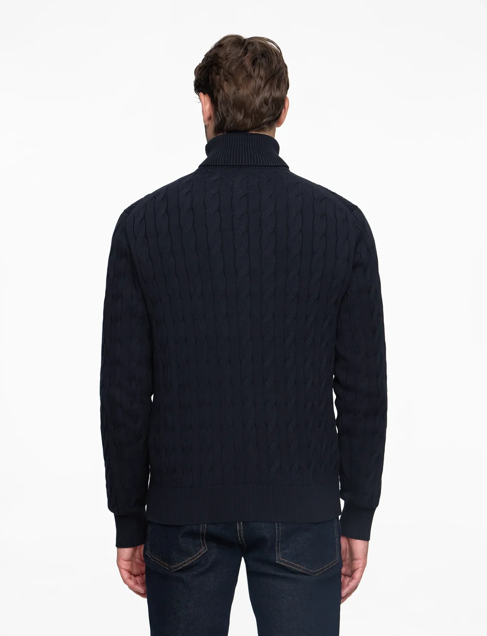Tommy Hilfiger - CLASSIC COTTON CABLE ROLL NECK - rullekraver - desert sky - 4