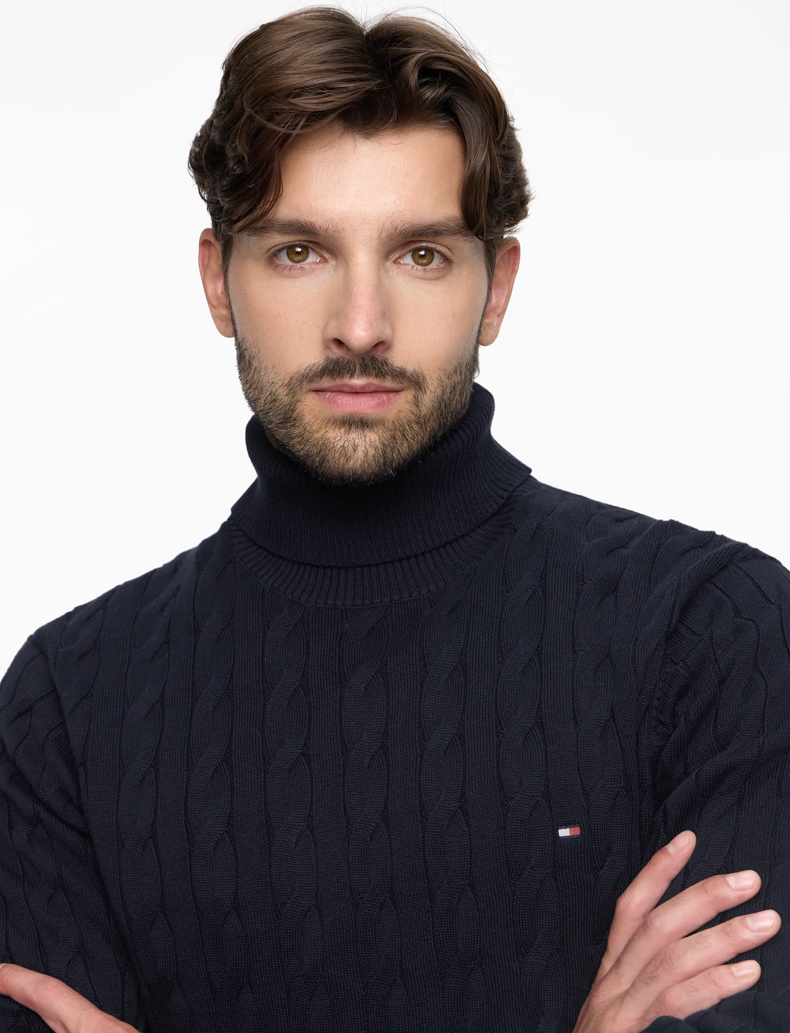 TOMMY HILFIGER Classic Cotton Cable Roll Neck polotröjor herr – bild 8