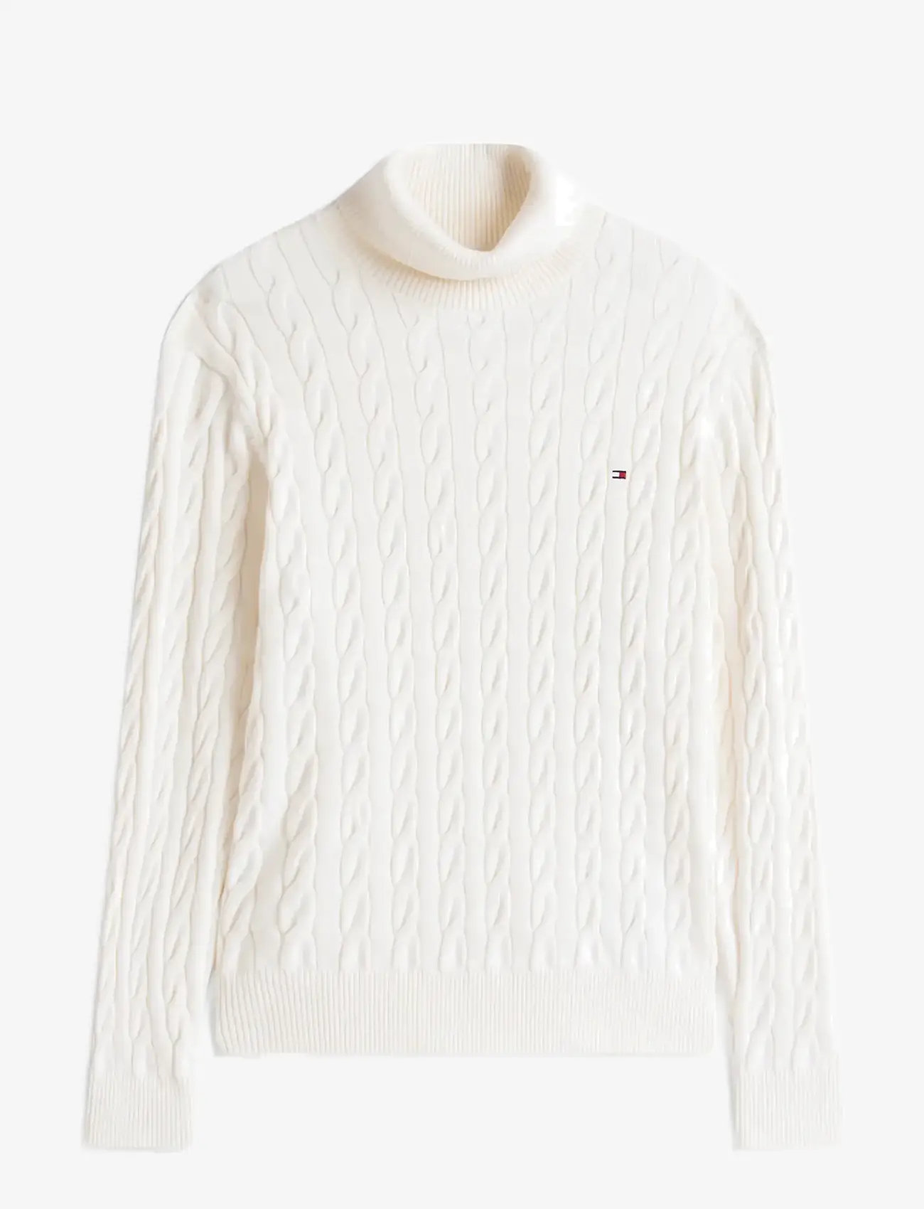 Tommy Hilfiger - CLASSIC COTTON CABLE ROLL NECK - rullekraver - ivory petal - 1