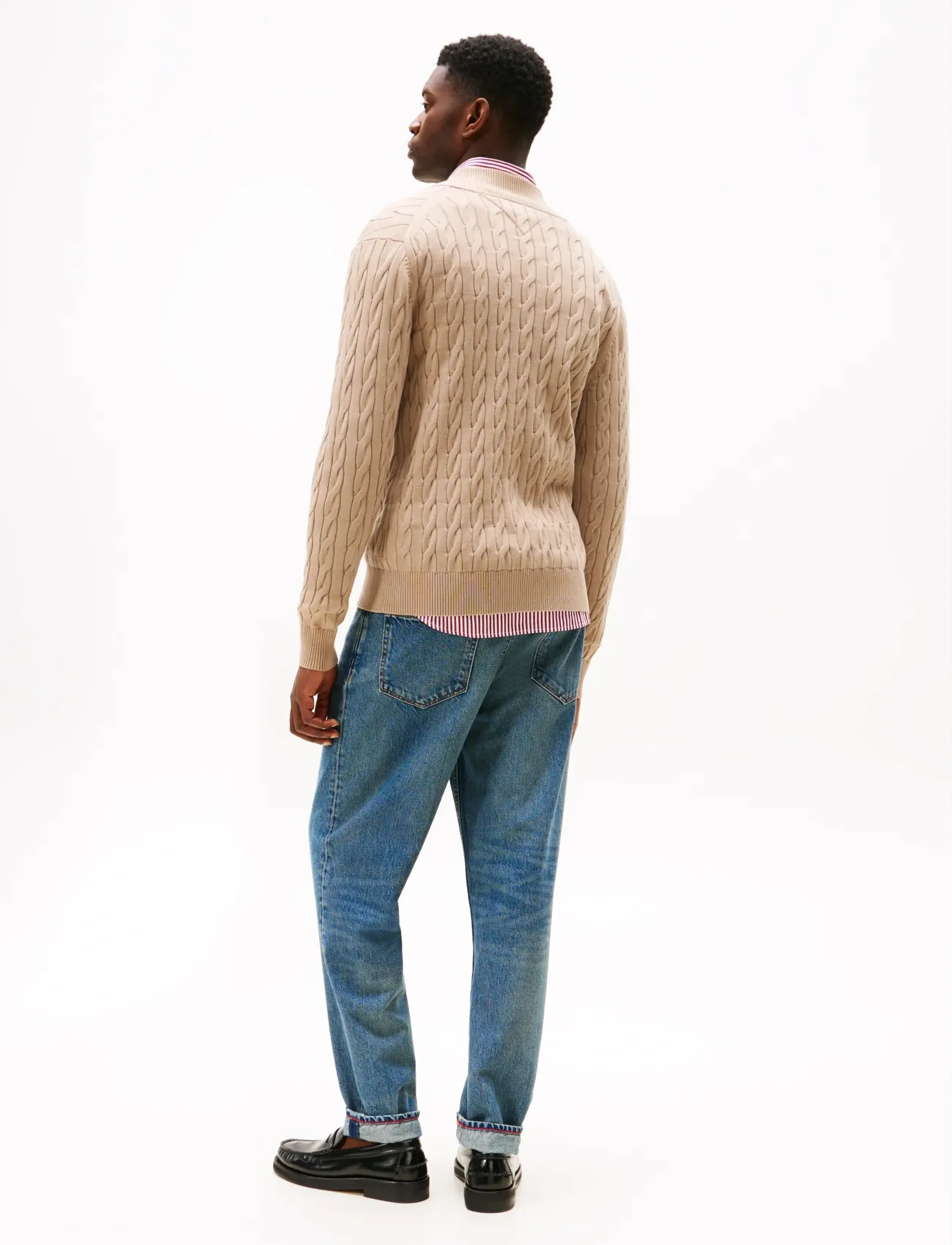 Tommy Hilfiger - CLASSIC COTTON CABLE ZIP THROUGH - kudumid - coastal taupe - 4