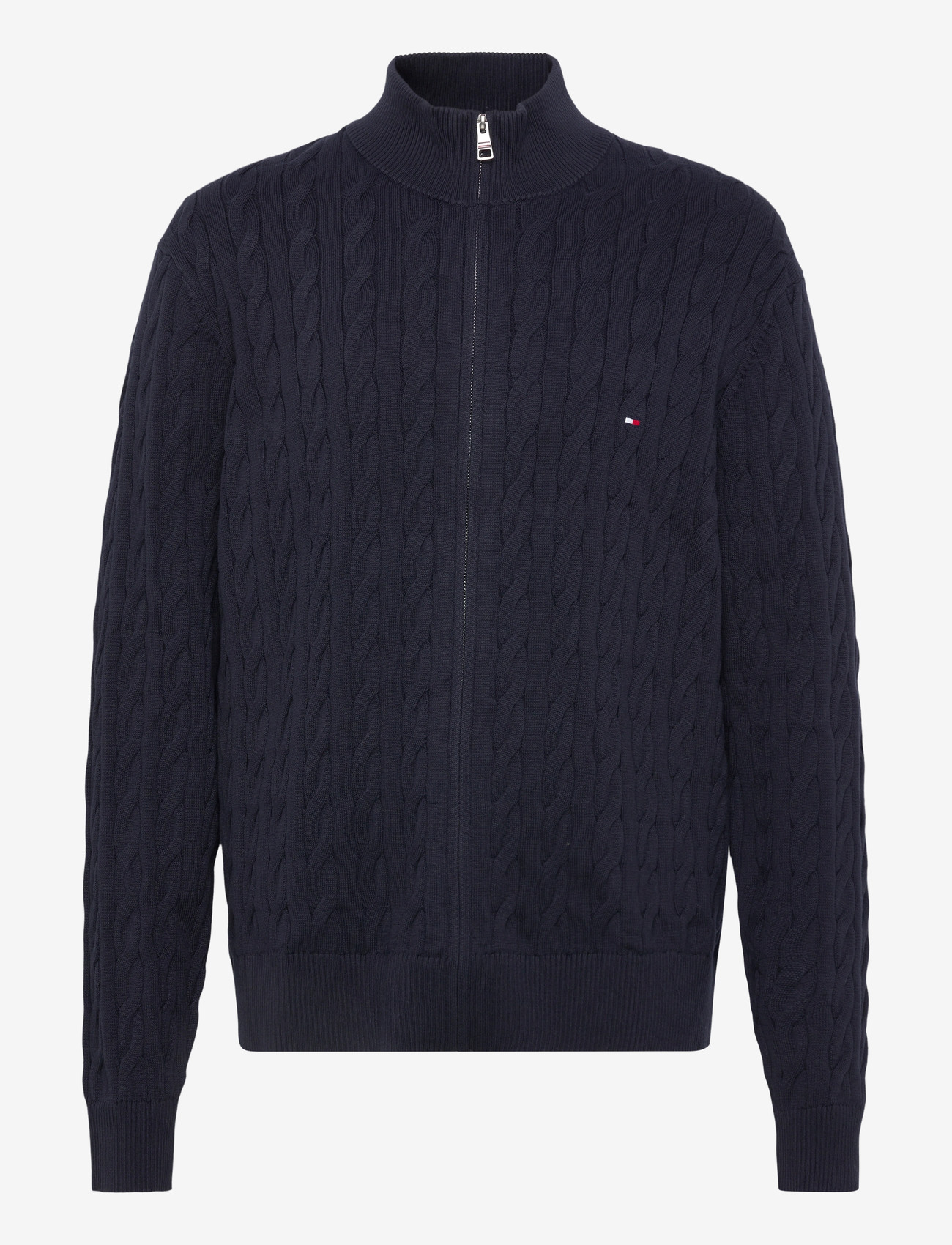 Tommy Hilfiger - CLASSIC COTTON CABLE ZIP THROUGH - full zip jumpers - desert sky - 1