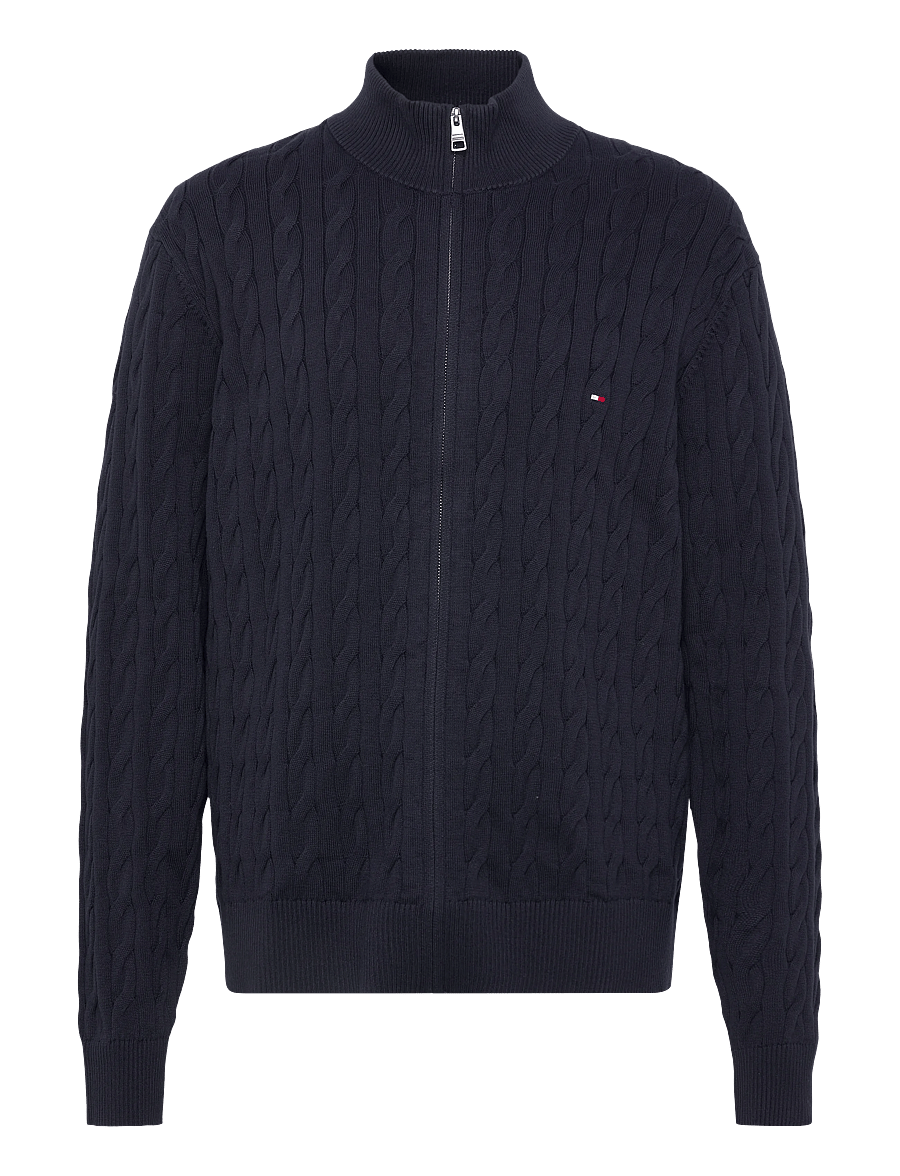 Tommy Hilfiger - CLASSIC COTTON CABLE ZIP THROUGH - desert sky - 1