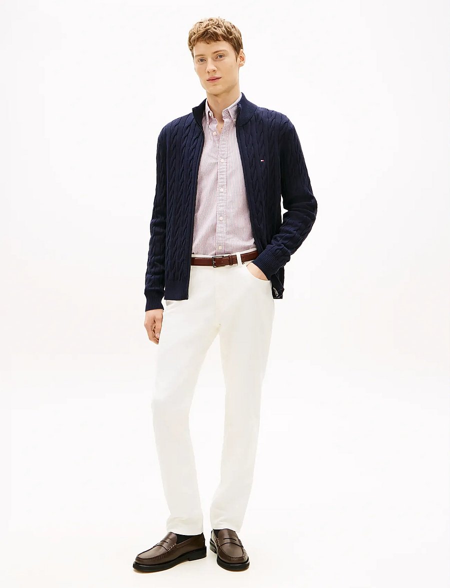 Tommy Hilfiger - CLASSIC COTTON CABLE ZIP THROUGH - desert sky - 3