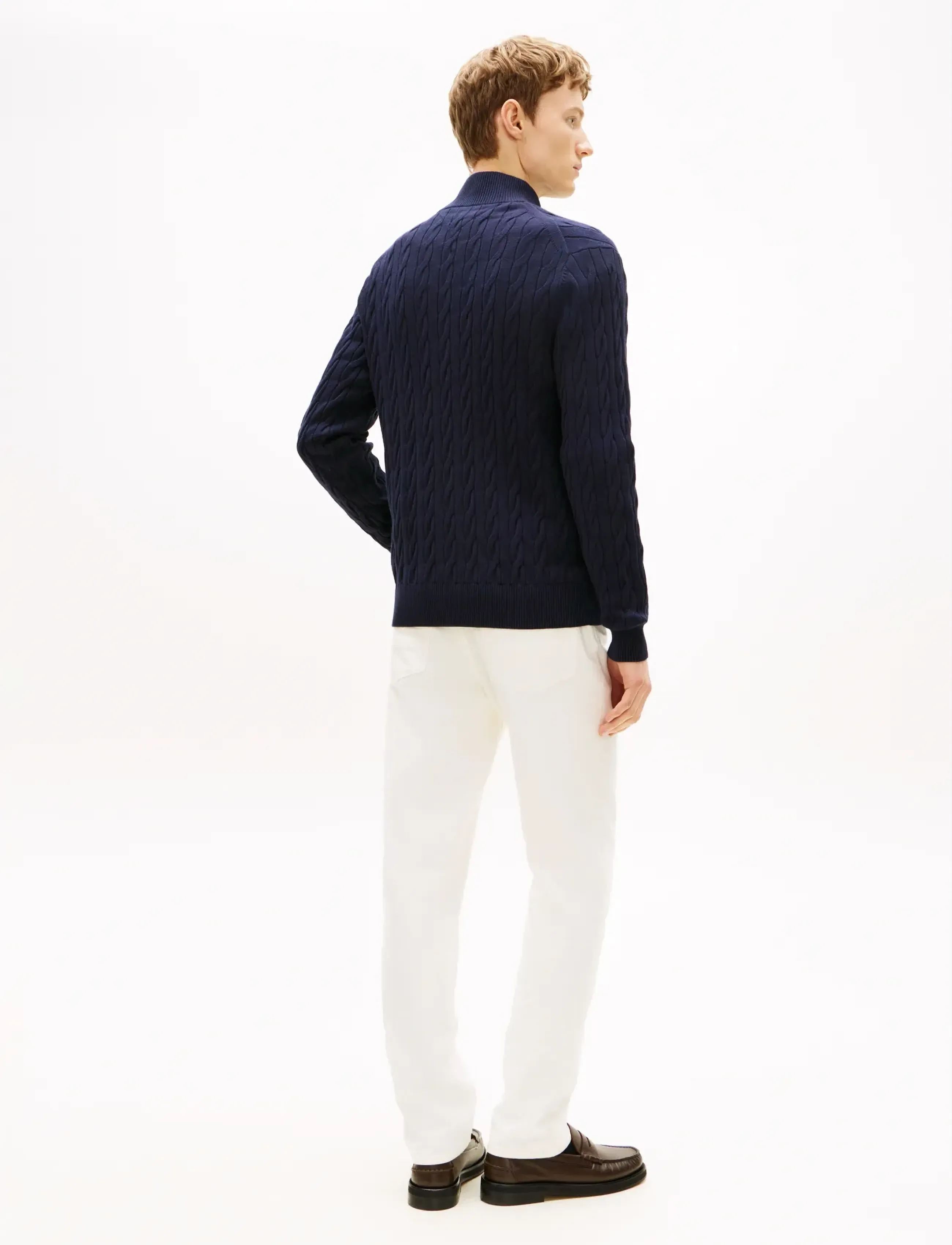 Tommy Hilfiger - CLASSIC COTTON CABLE ZIP THROUGH - full zip jumpers - desert sky - 4