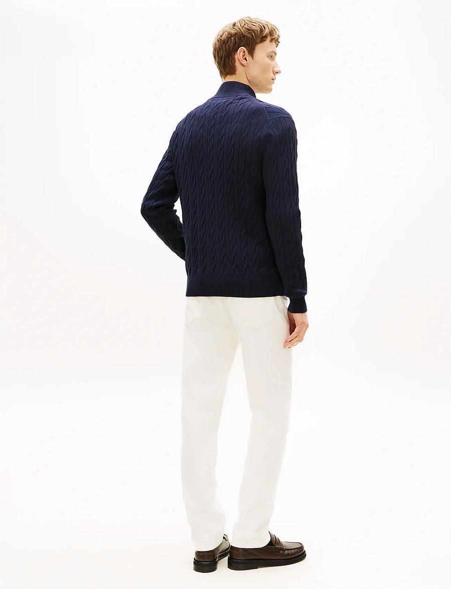 Tommy Hilfiger - CLASSIC COTTON CABLE ZIP THROUGH - desert sky - 4