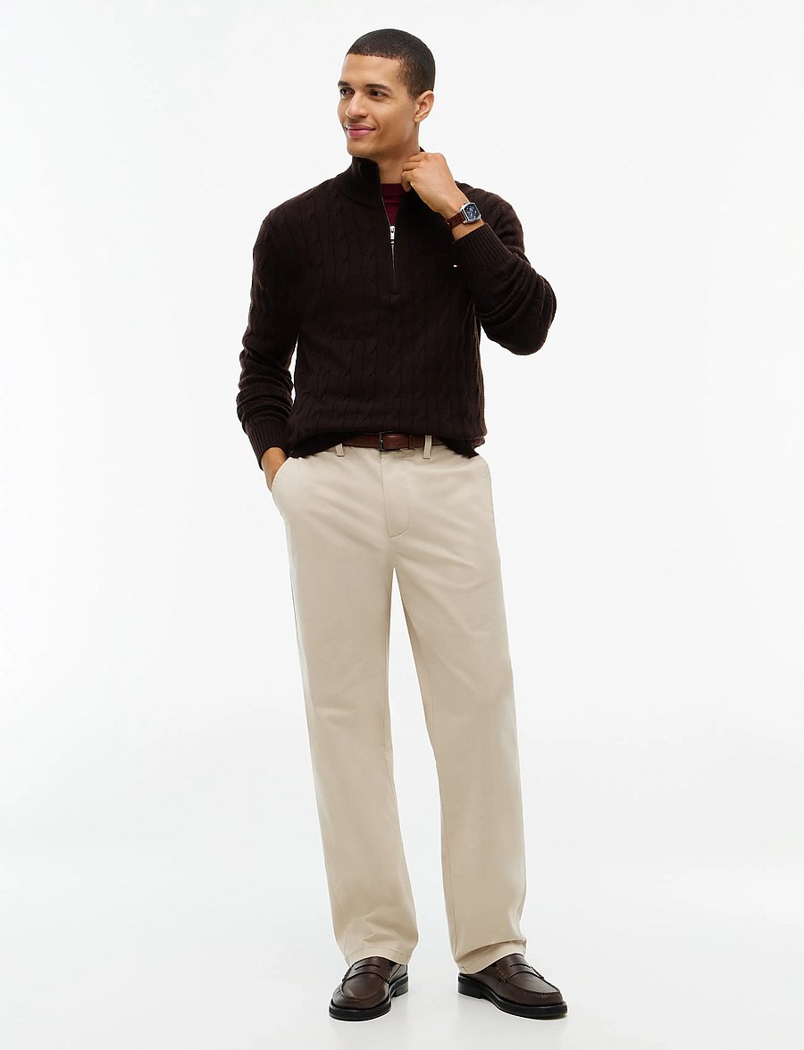 Tommy Hilfiger - LAMBSWOOL CABLE ZIP MK - poolpika lukuga džemprid - chocolate - 4