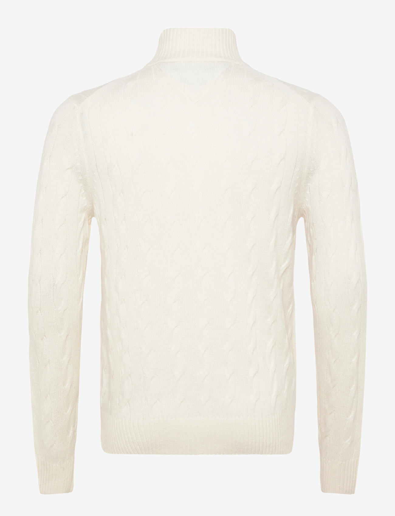 Tommy Hilfiger - LAMBSWOOL BLEND CABLE ZIP MK - half zip-trøjer - ivory petal - 2