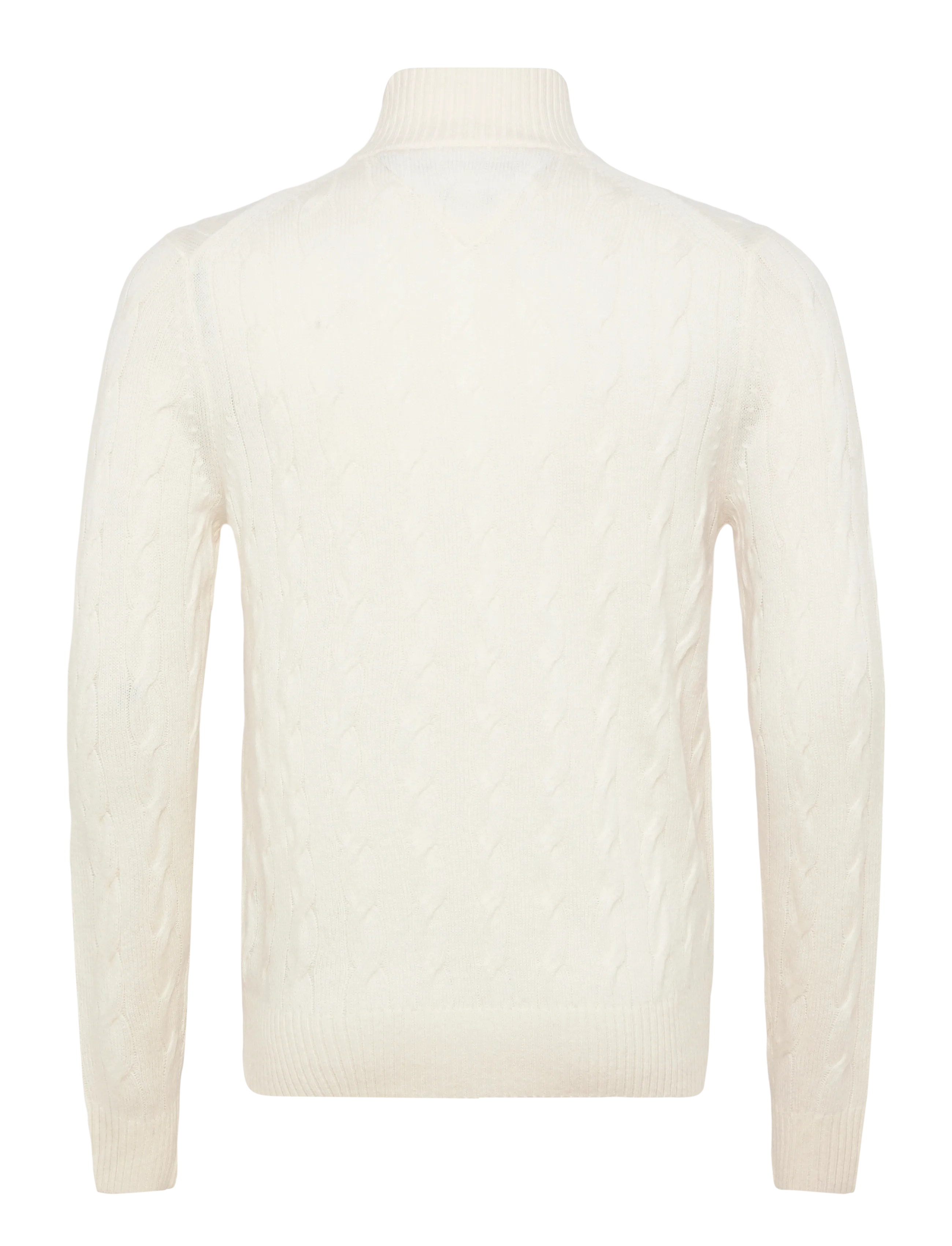 Tommy Hilfiger - LAMBSWOOL CABLE ZIP MK - ivory petal - 2