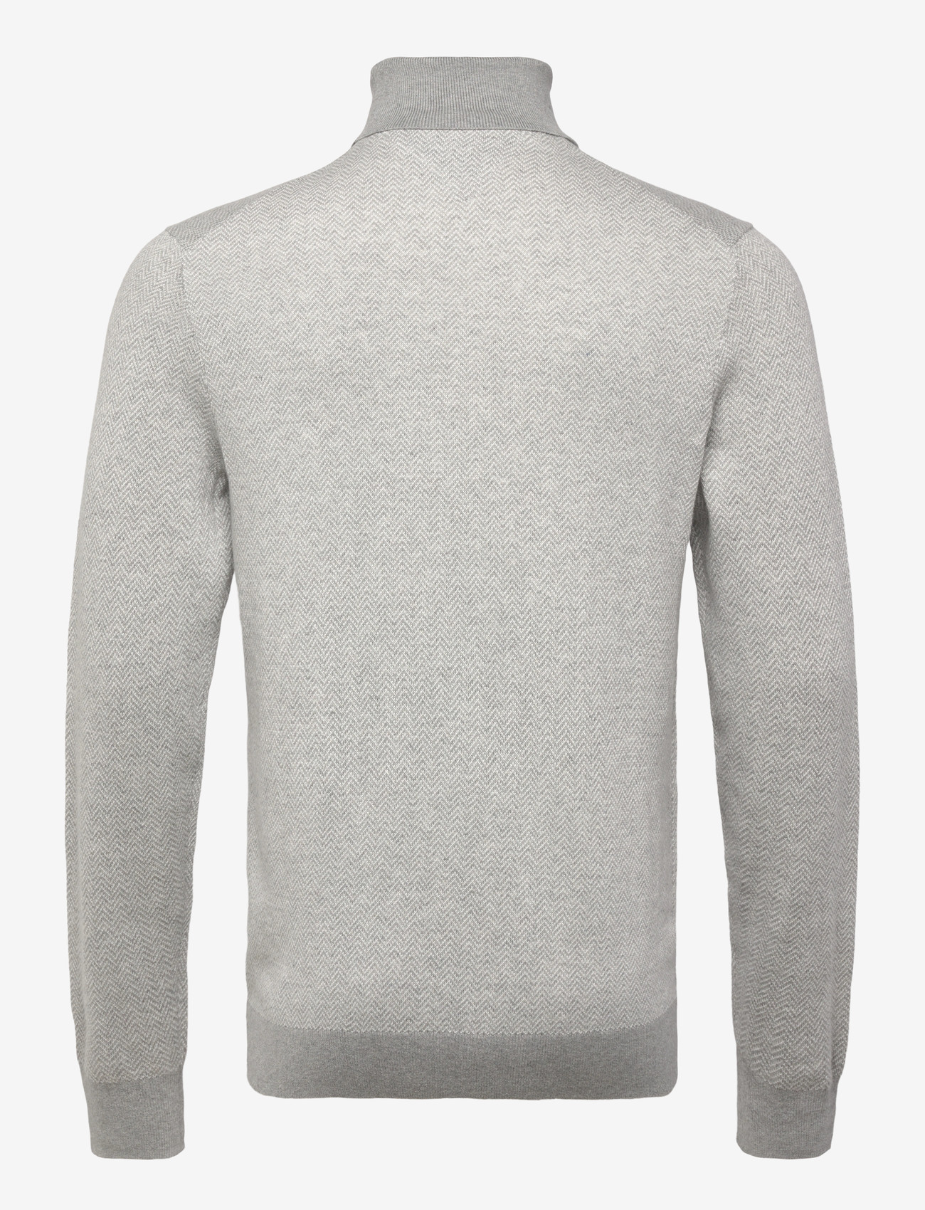 Tommy Hilfiger - PIMA CTN CASH HERRINGBONE ROLL - rullekraver - light grey htr ivory petal - 2