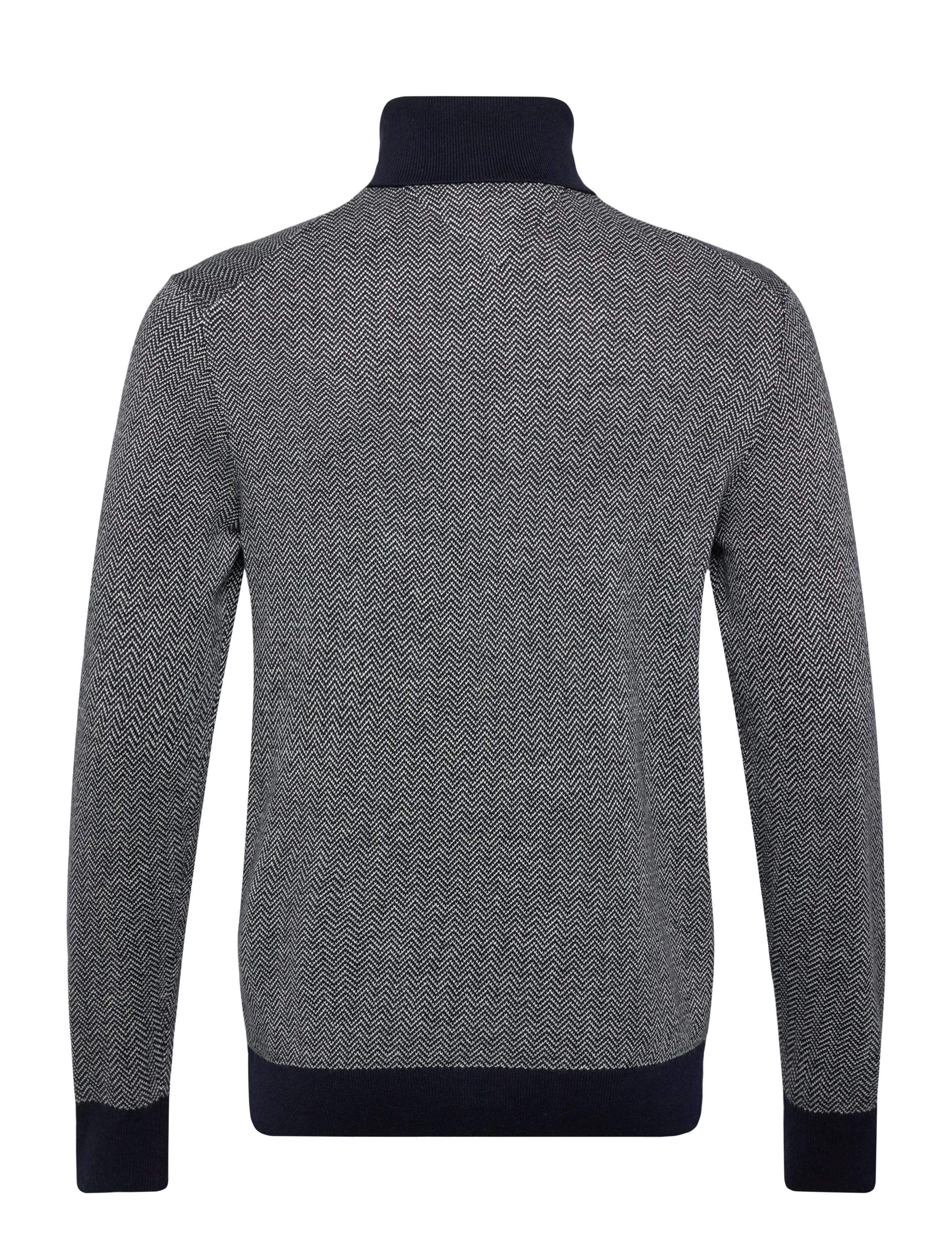 Tommy Hilfiger - PIMA CTN CASH HERRINGBONE ROLL - kõrge kaelusega džemprid - desert sky ivory petal - 2