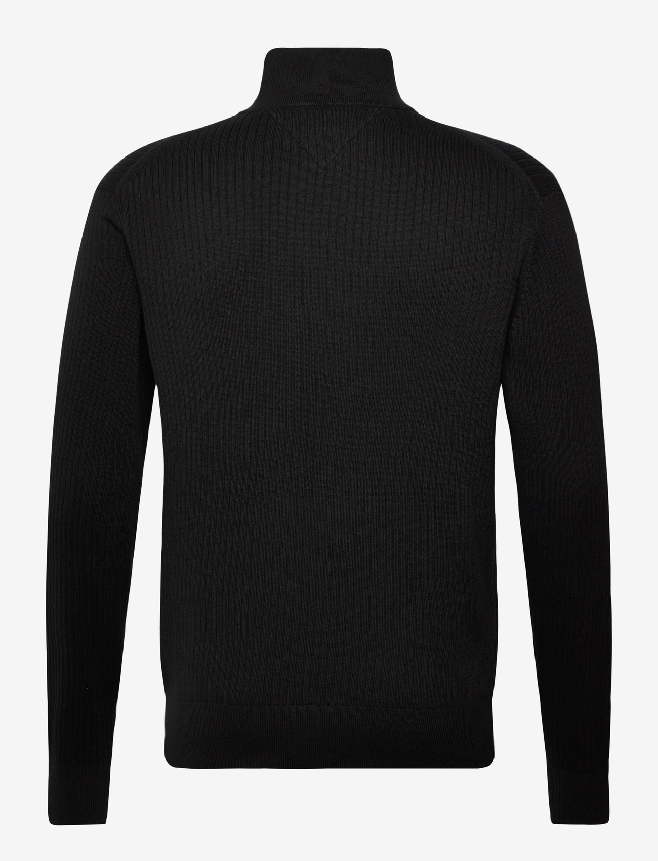 Tommy Hilfiger - PIMA CTN CASH STRUCTURE ZIP MOCK - halfzip strik - black - 2