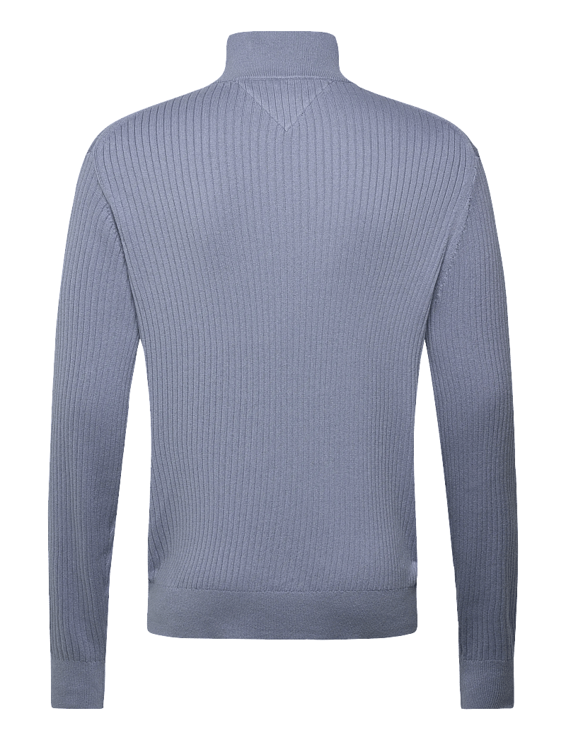 Tommy Hilfiger - PIMA CTN CASH STRUCTURE ZIP MOCK - halfzip strik - brisk blue - 2