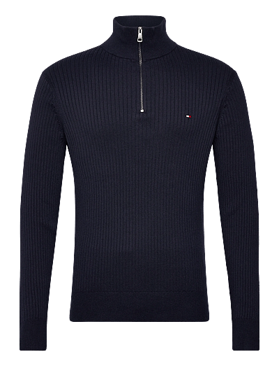 Pima Ctn Cash Structure Zip Mock - Half Zip-TrøJer