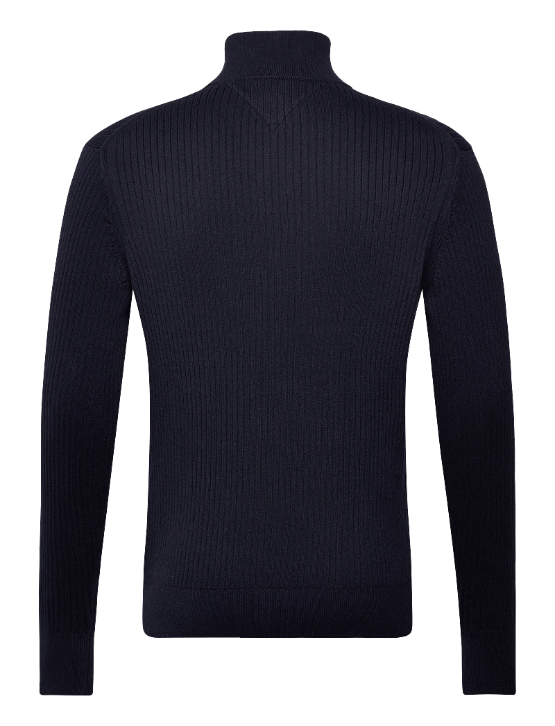 Tommy Hilfiger - PIMA CTN CASH STRUCTURE ZIP MOCK - half zip-trøjer - desert sky - 2