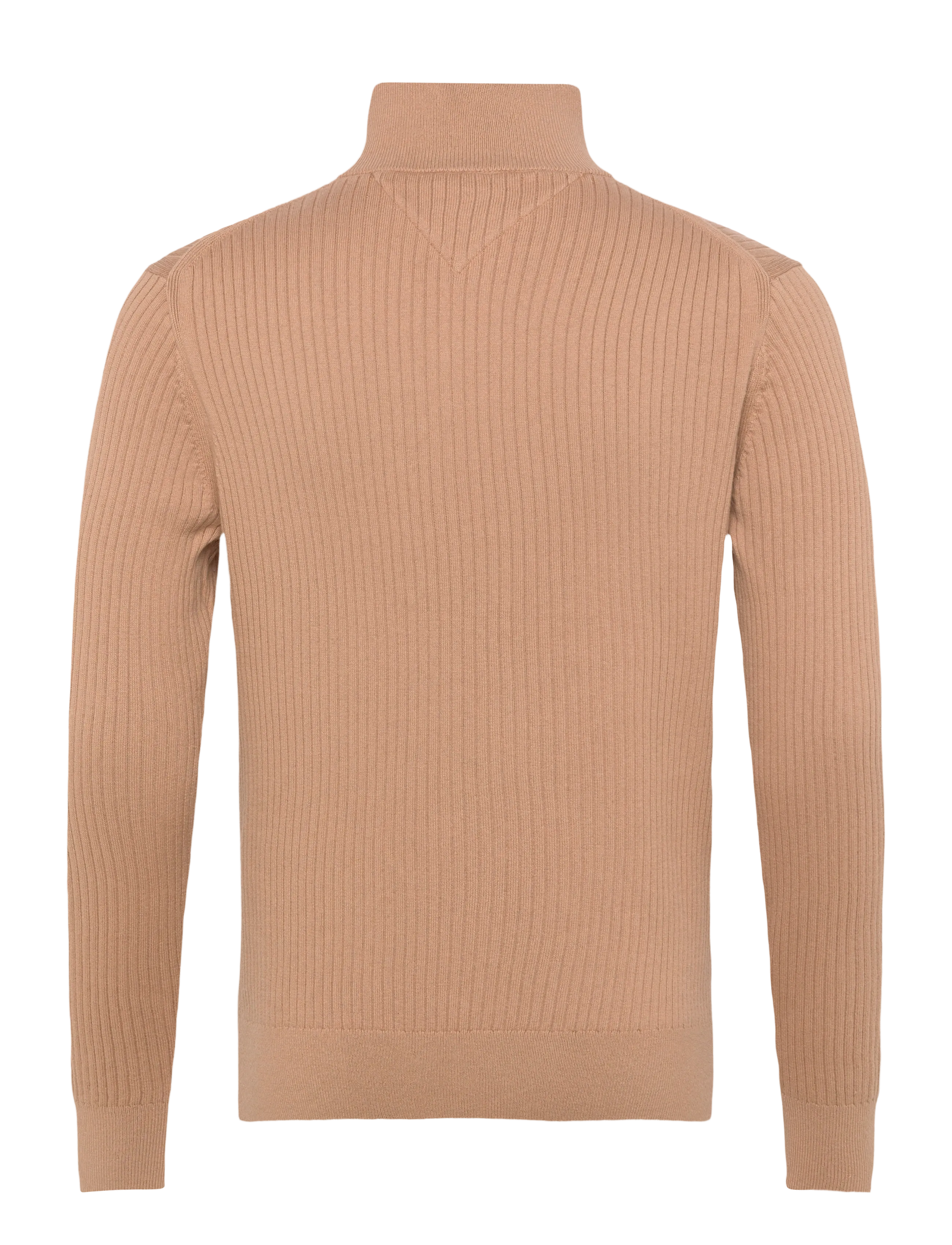Tommy Hilfiger - PIMA CTN CASH STRUCTURE ZIP MOCK - half zip jumpers - timeless camel - 2