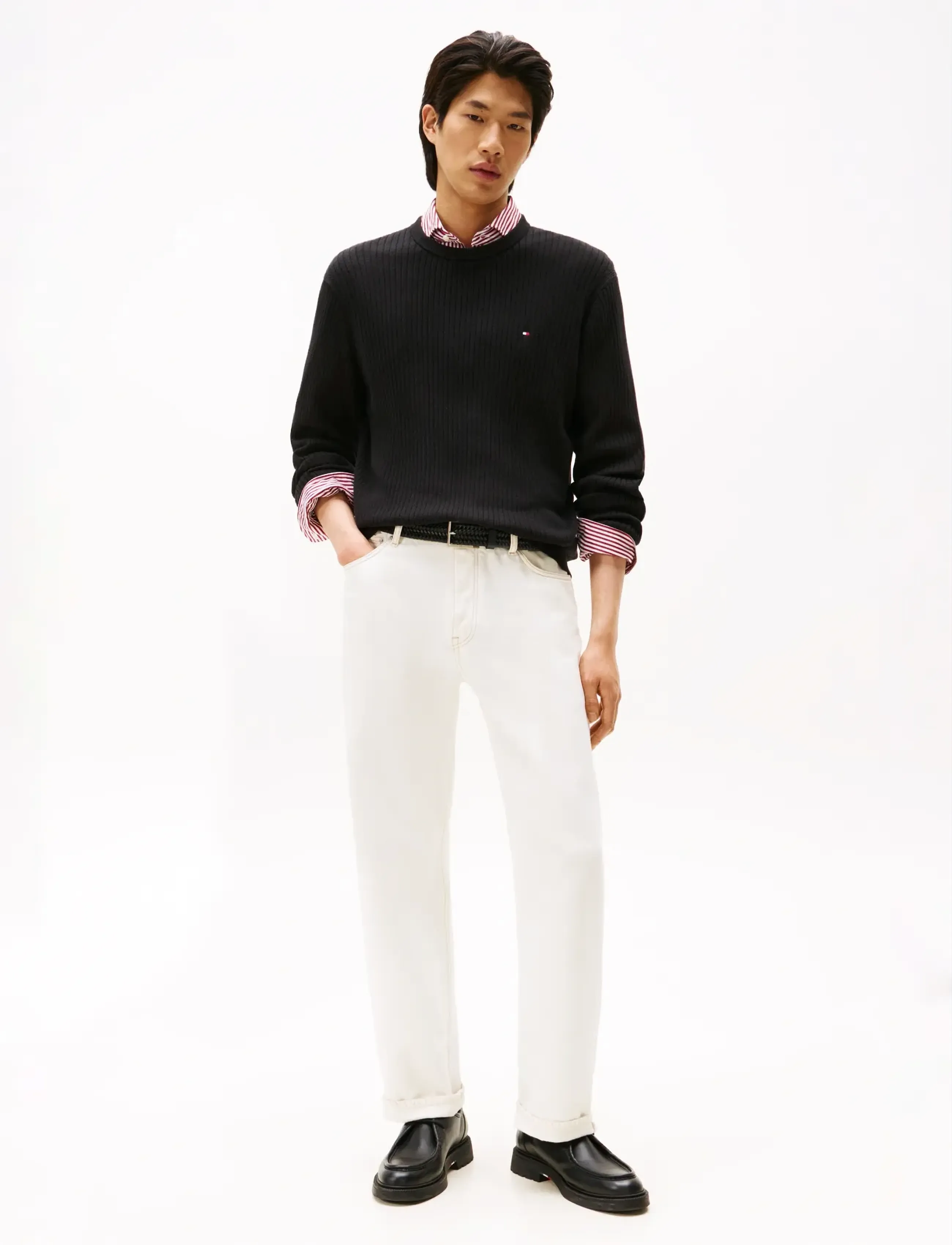 Tommy Hilfiger - PIMA CTN CASH STRUCTURE CREW - black - 2