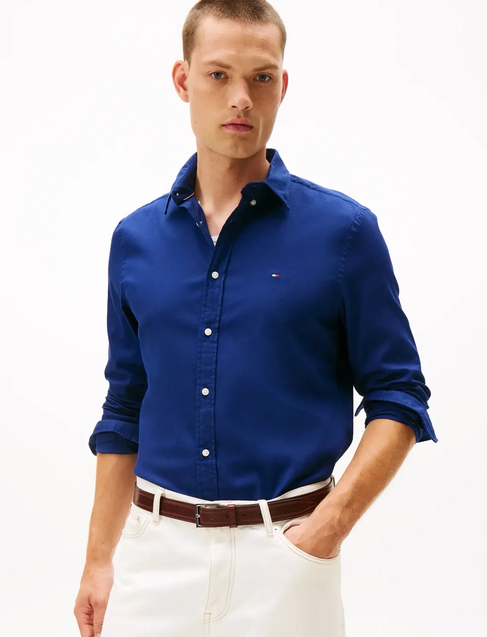 Tommy Hilfiger - DOBBY SF SHIRT - formelle skjorter - preppy navy - 0