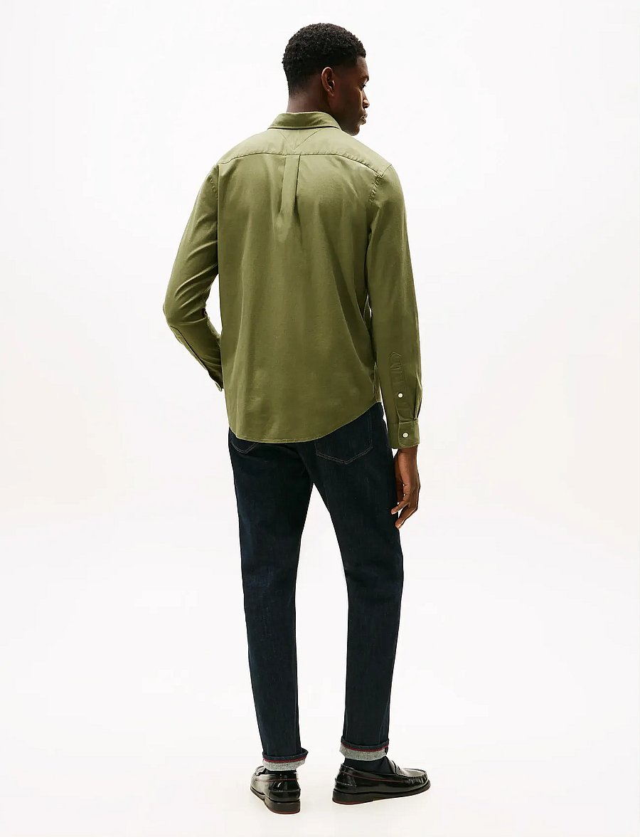 Tommy Hilfiger - FLEX FLANNEL SOLID RF SHIRT - freizeithemden - battle green - 3