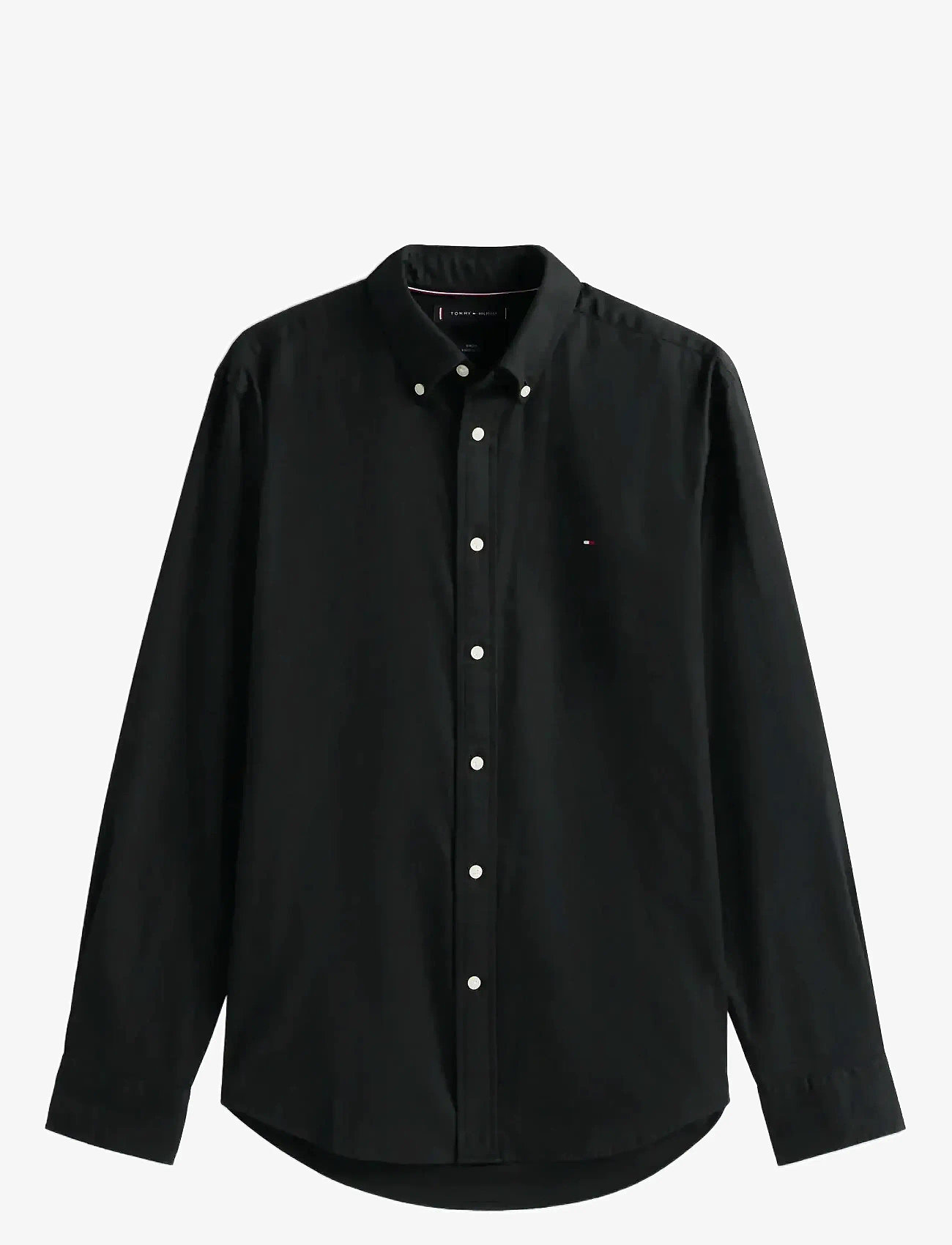 Tommy Hilfiger - FLEX FLANNEL SOLID RF SHIRT - casual skjorter - black - 1