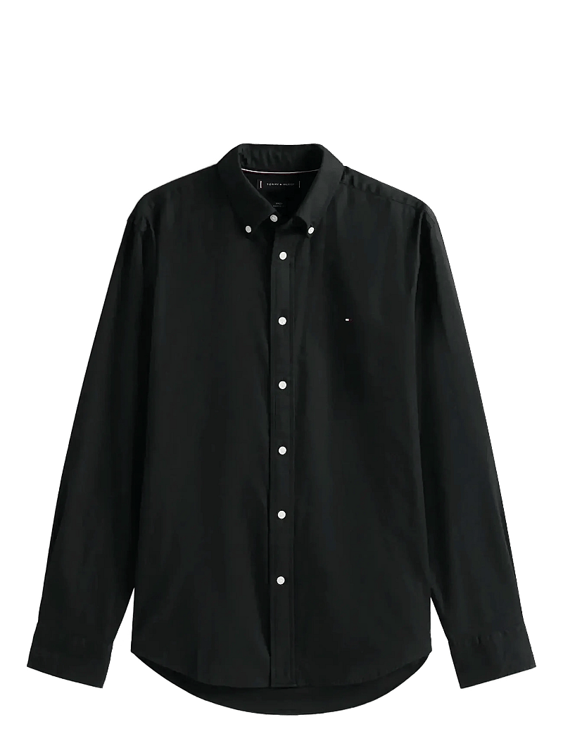 Tommy Hilfiger - FLEX FLANNEL SOLID RF SHIRT - flanell-hemden - black - 1