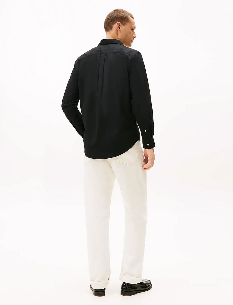 Tommy Hilfiger - FLEX FLANNEL SOLID RF SHIRT - flannel-skjorter - black - 3