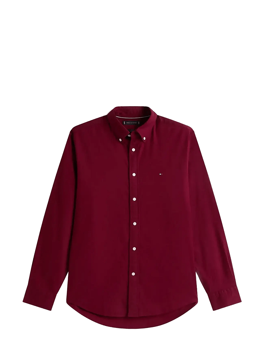 Tommy Hilfiger - FLEX FLANNEL SOLID RF SHIRT - freizeithemden - burgundy - 1